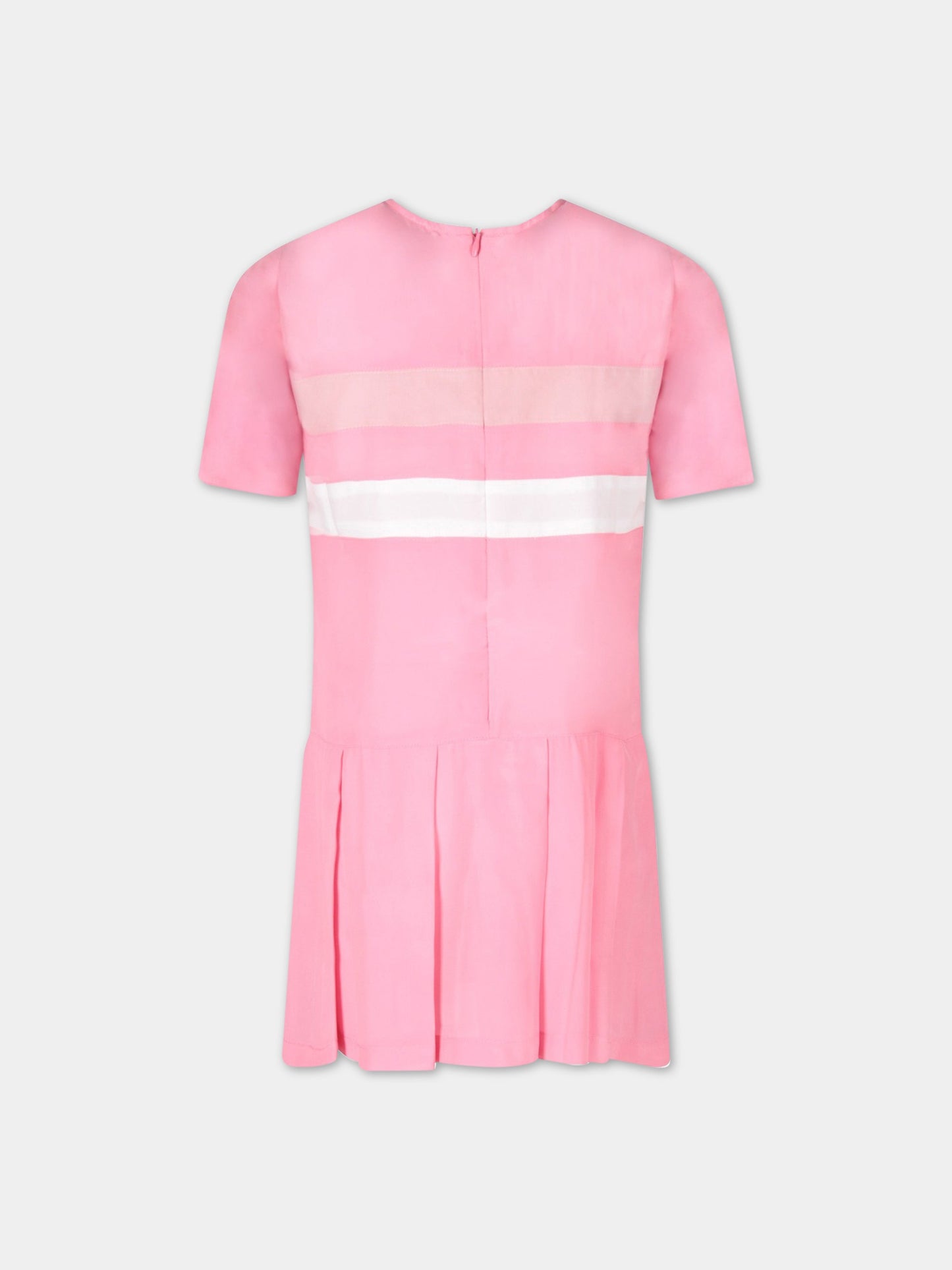 Abito rosa per bambina con righe,Marni Kids,M002LW M00HI 0M317