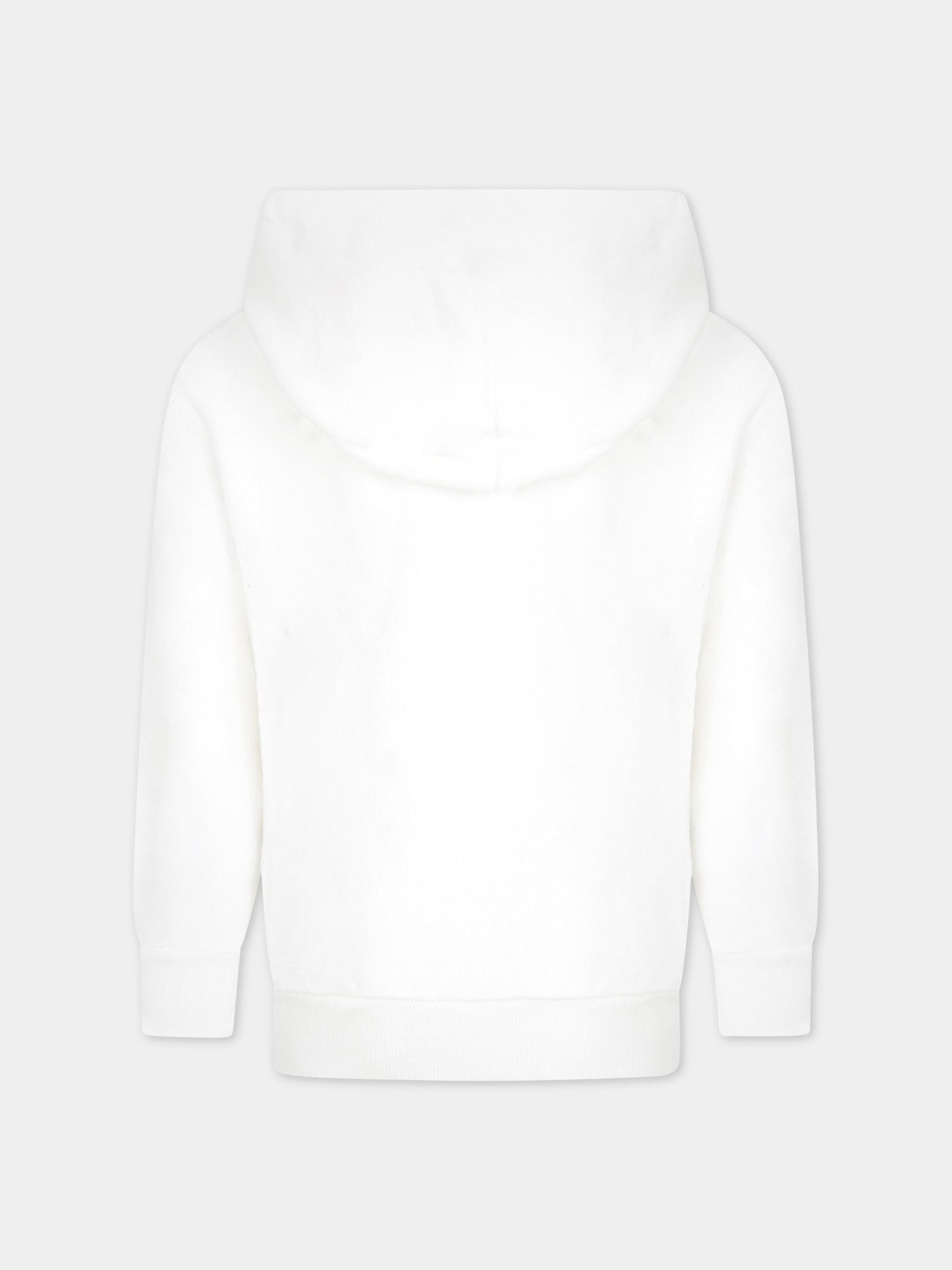 Felpa bianca per bambini con loghi,Balenciaga,641599 TJVM3 9040