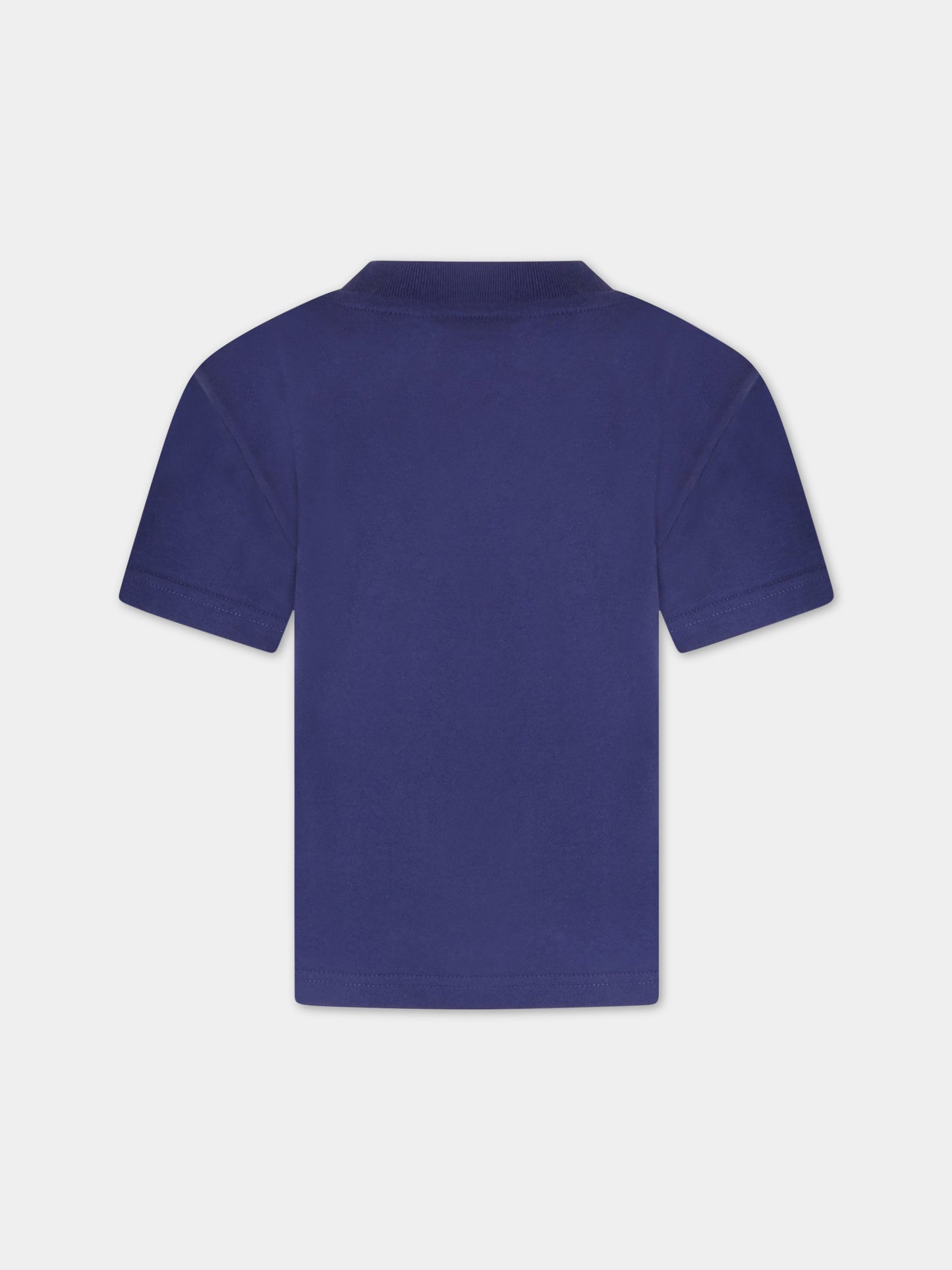 T-shirt viola per bambini con scritta,Balenciaga,556155 TKVC7 4140