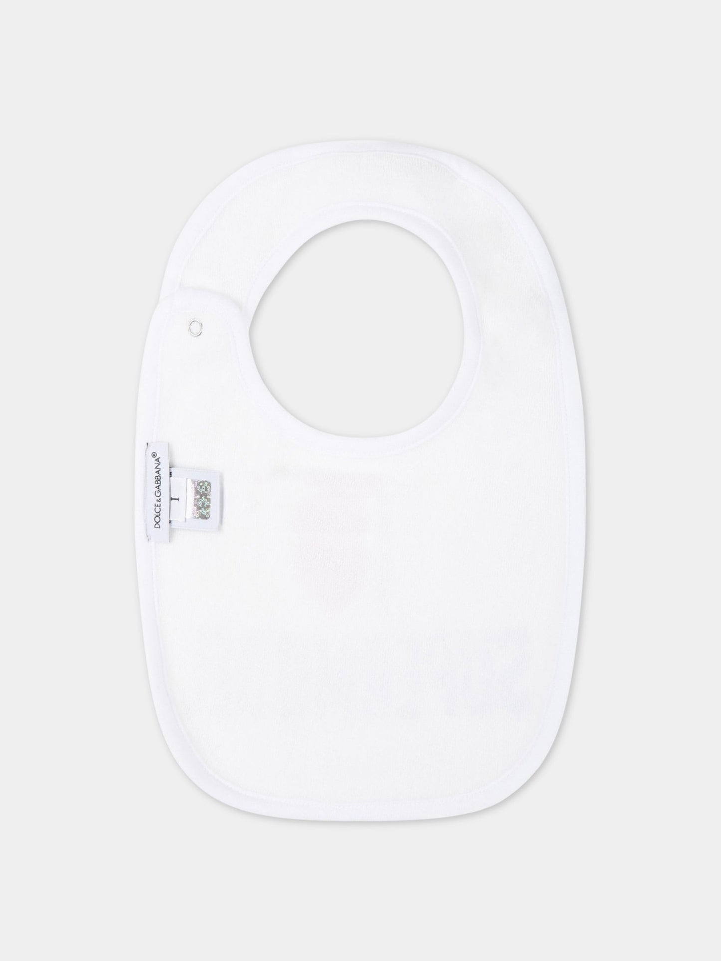 Set bianco per neonati con cuore rosso,Dolce & Gabbana Kids,L2JOU7 G7BIZ HW3FP