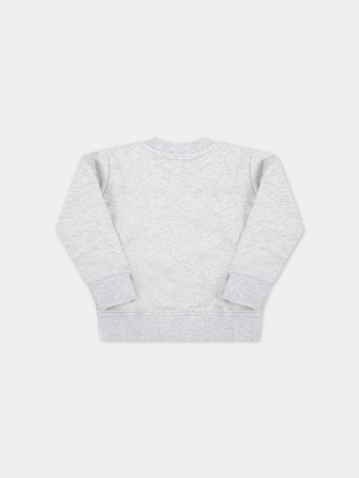 Felpa grigia per neonati con logo,Msgm Kids,MS027872 107