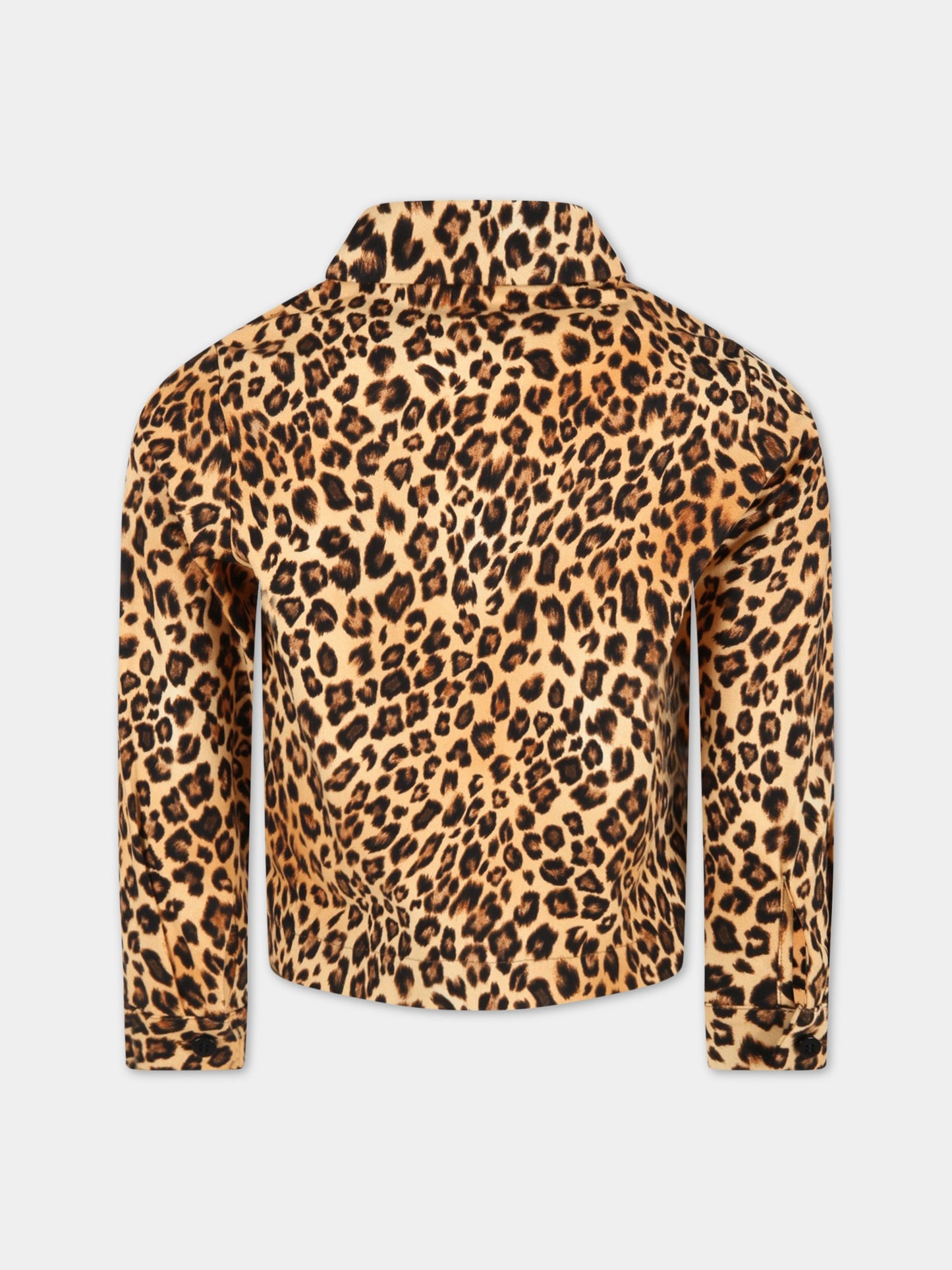 Camicia beige per bambina con dettagli animalier,Caroline Bosmans,1503-321-01