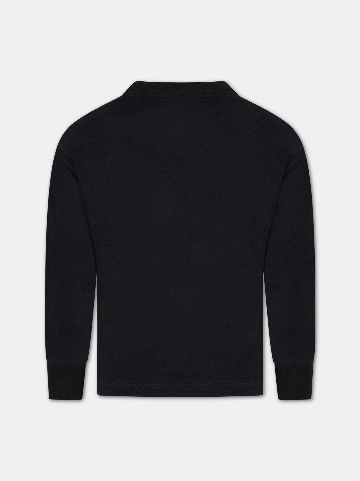 T-shirt nera per bambini con logo,Balenciaga,682138 TLV71 1070