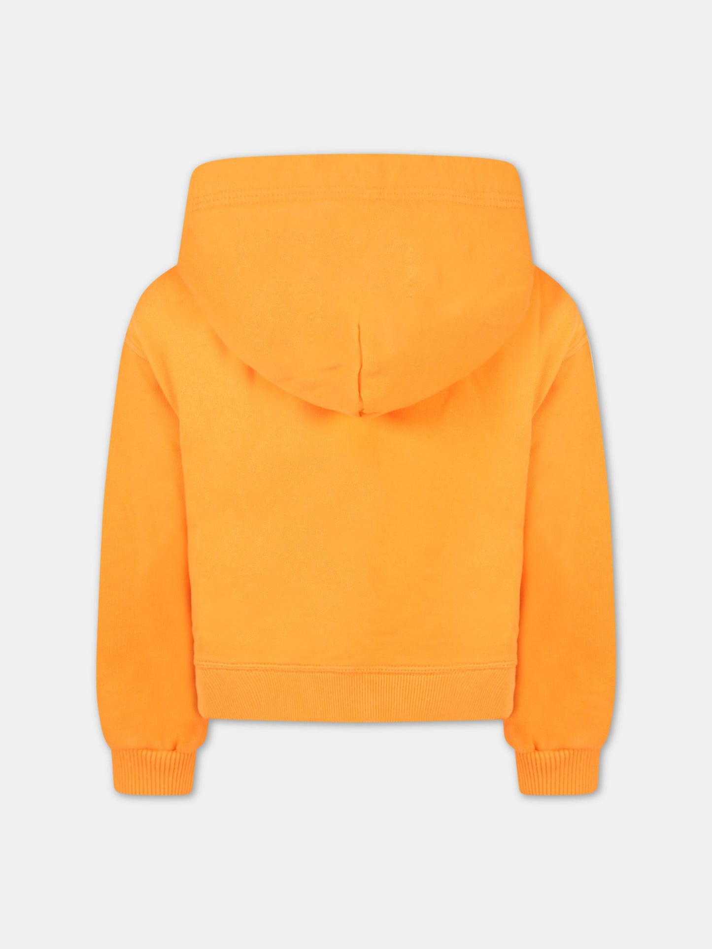 Felpa arancione per bambina con logo nero,Mm6 Maison Margiela,M60151 MM006 M6201