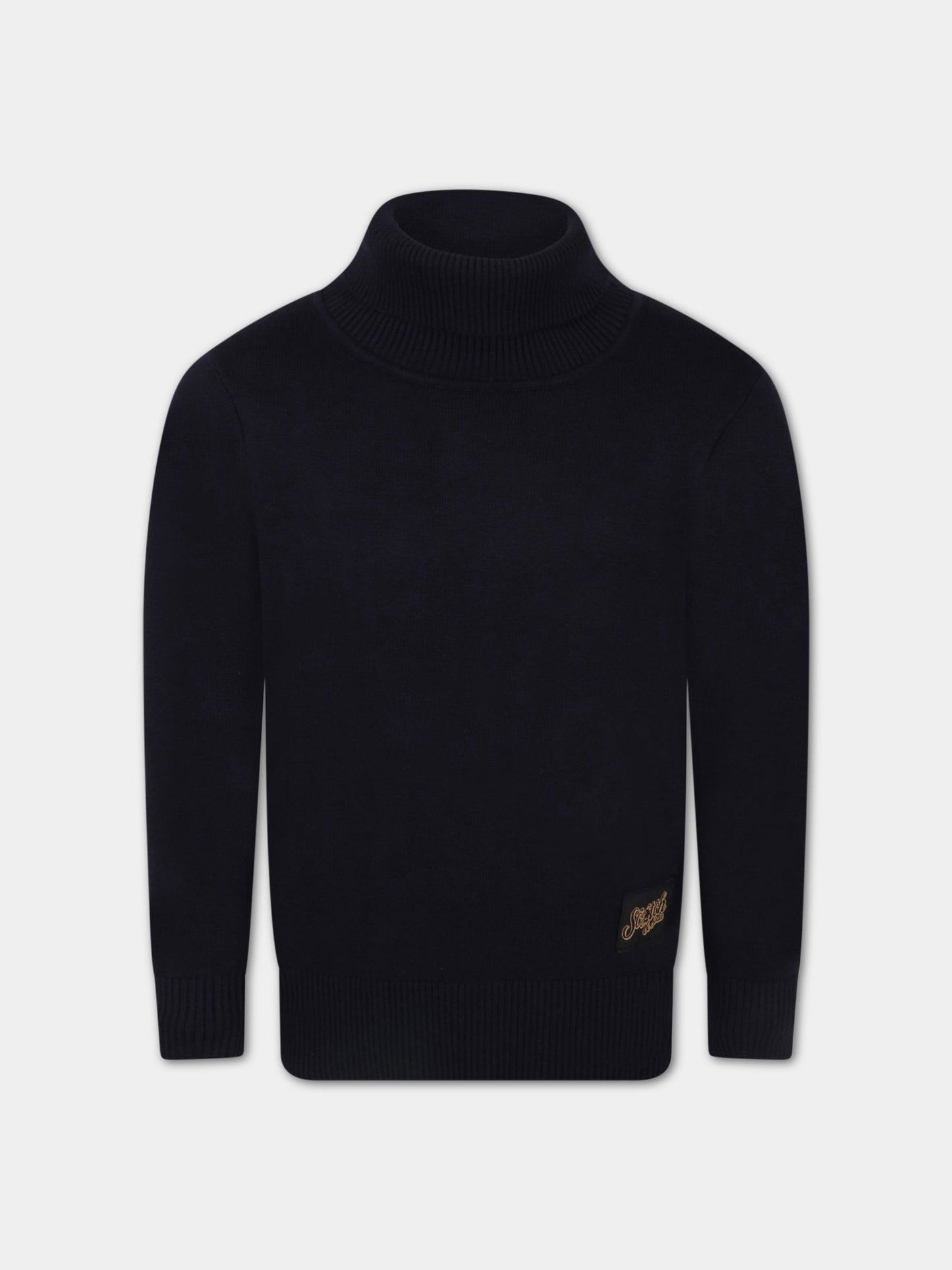 Dolcevita blu per bambino con logo,Scotch&soda,167726 0002