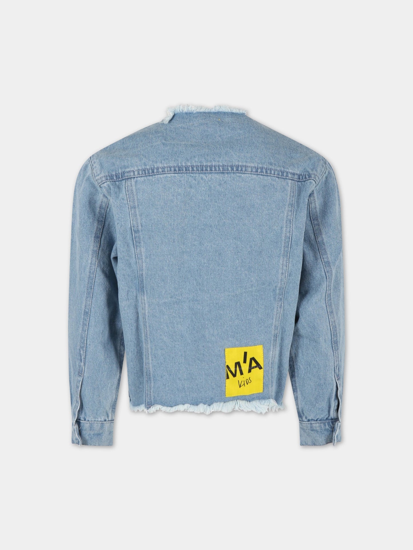 Giacca celeste per bambina,Marques Almeida,COREJK0141DNM BABY BLUE