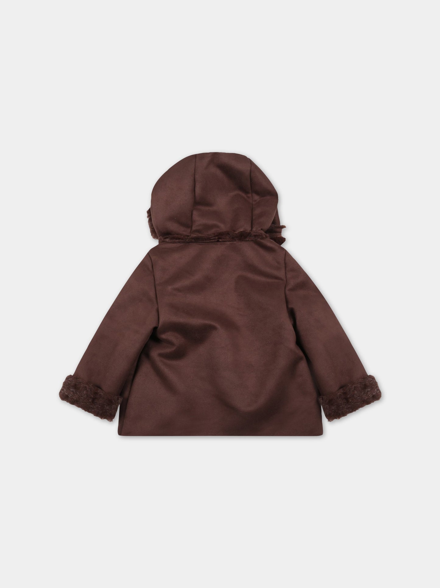 Cappotto marrone per neonato,La Stupenderia,TCGB20W11