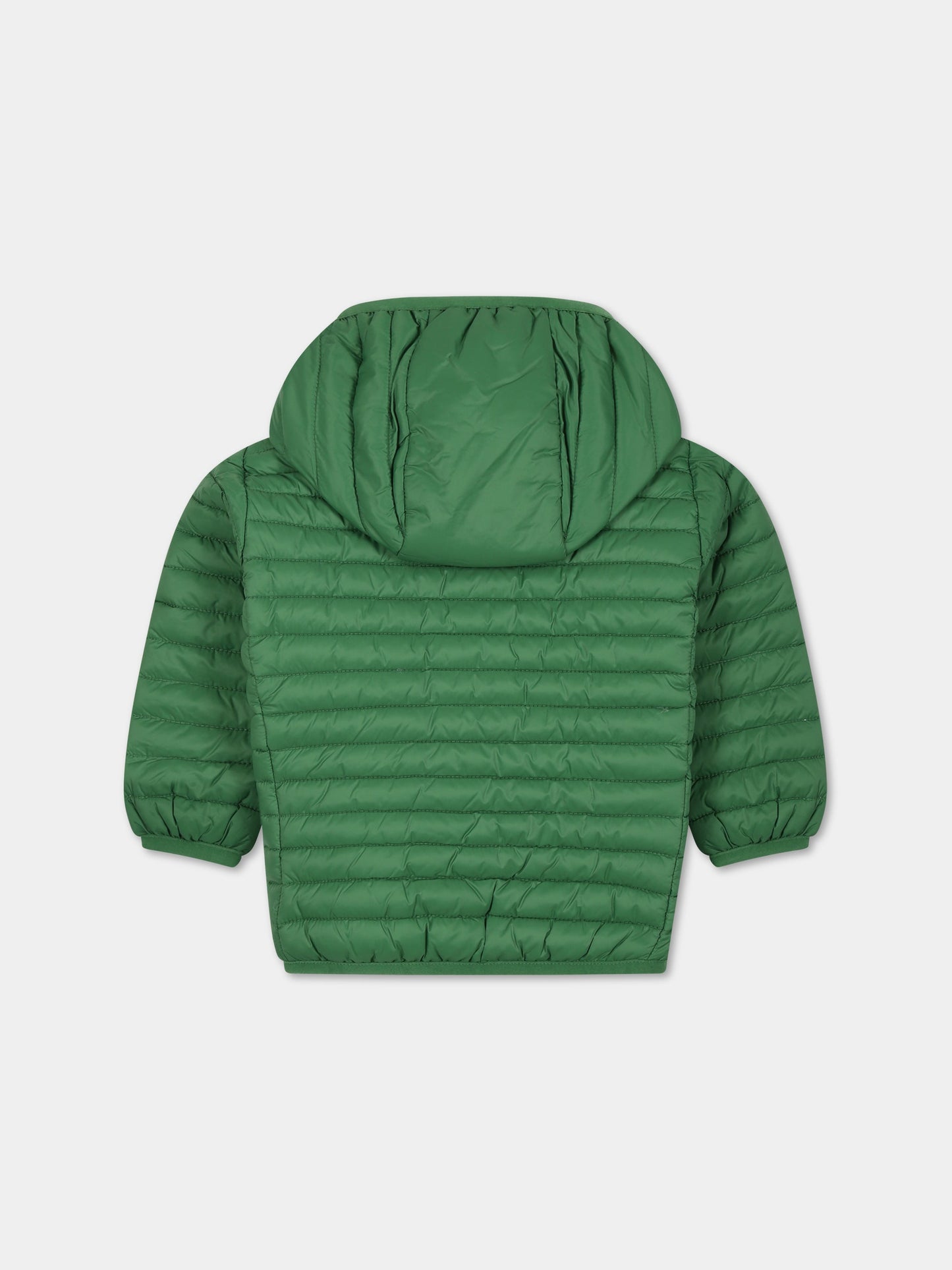 Piumino verde Nene per neonato con logo,Save The Duck Kids,I30003X GIGA16 50043