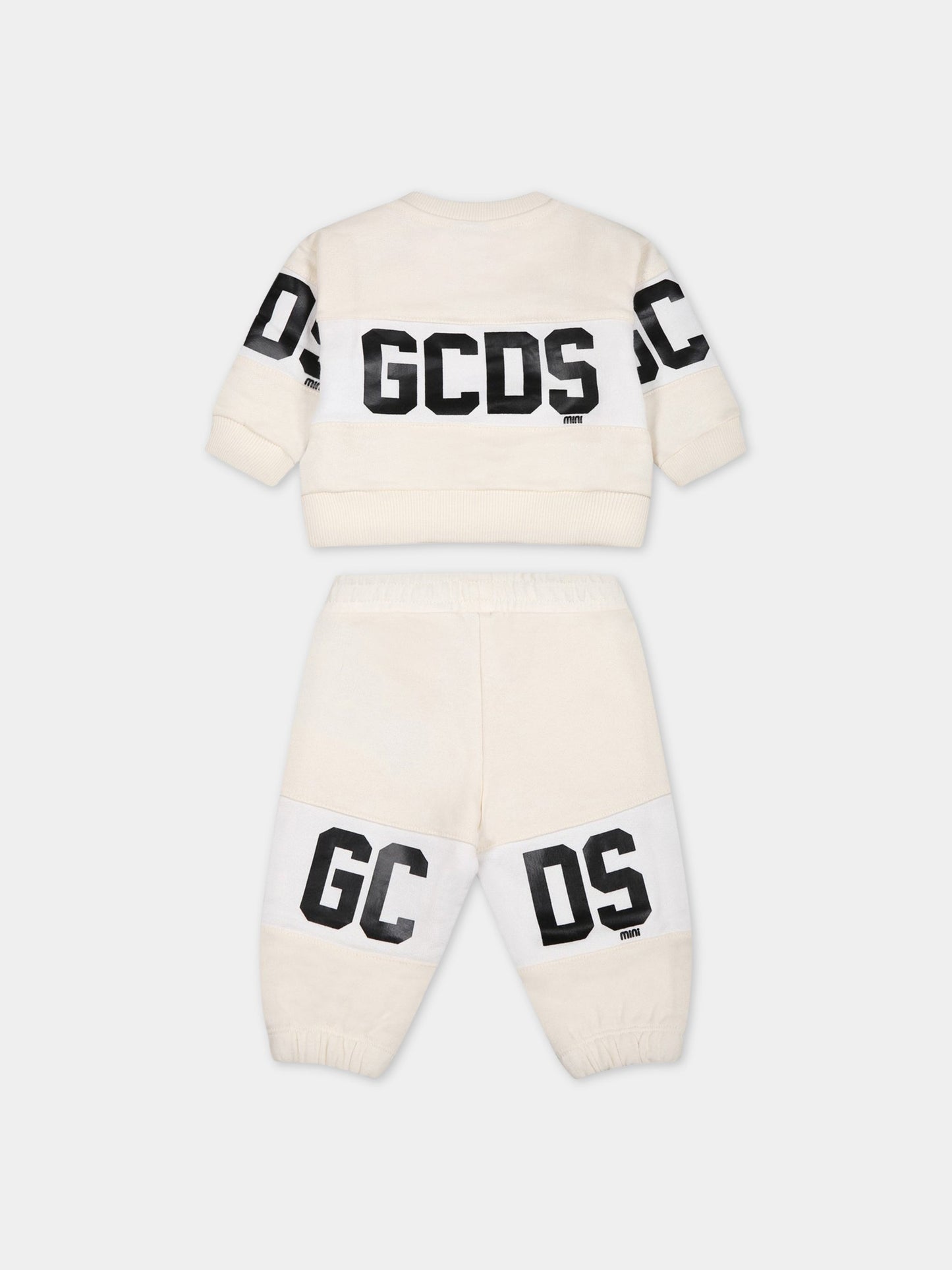 Completo avorio per neonato con logo,Gcds Kids,GNK003 LCA33 10063
