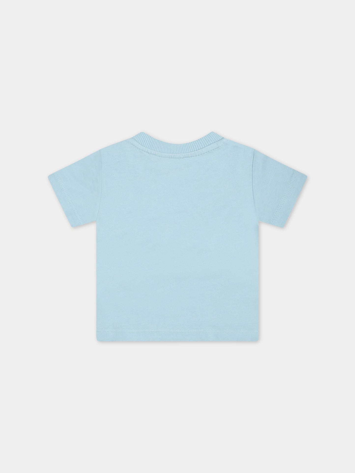 T-shirt celeste per neonato con Teddy Bear,Moschino Kids,MUM03K LAA24 40304