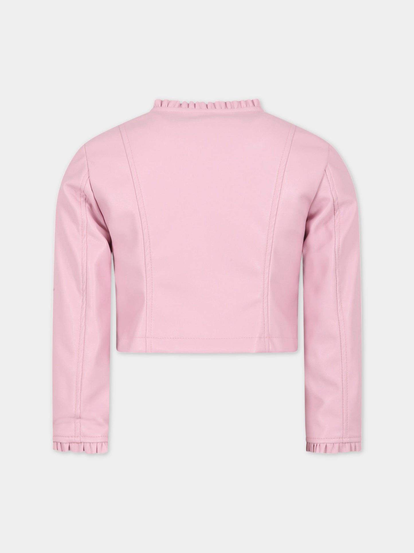 Giacca rosa per bambina con occhiolino,Chiara Ferragni Collection,51A103 1404 0090