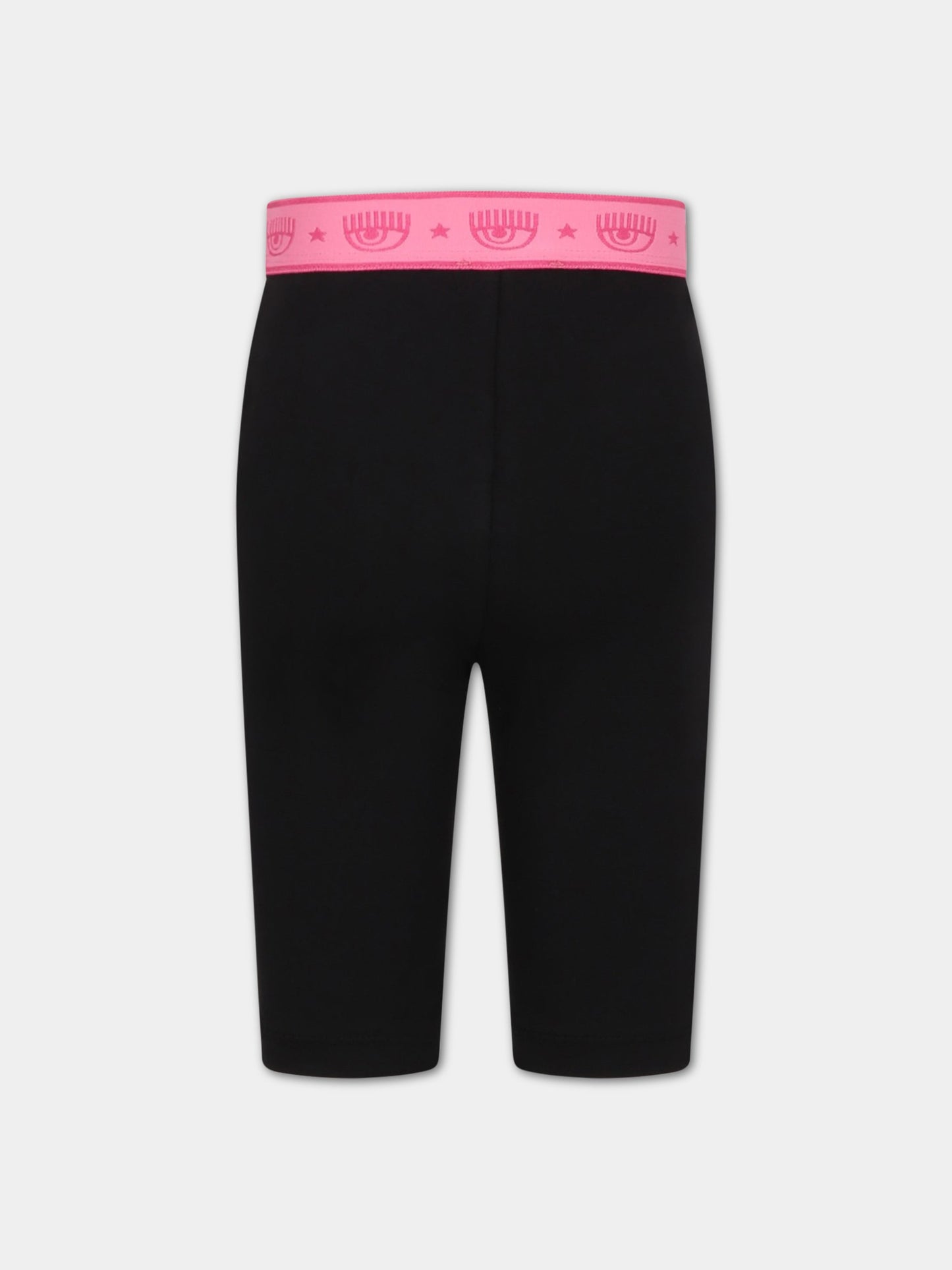 Ciclisti neri per bambina con occhiolini,Chiara Ferragni Collection,51A403 1201 0050