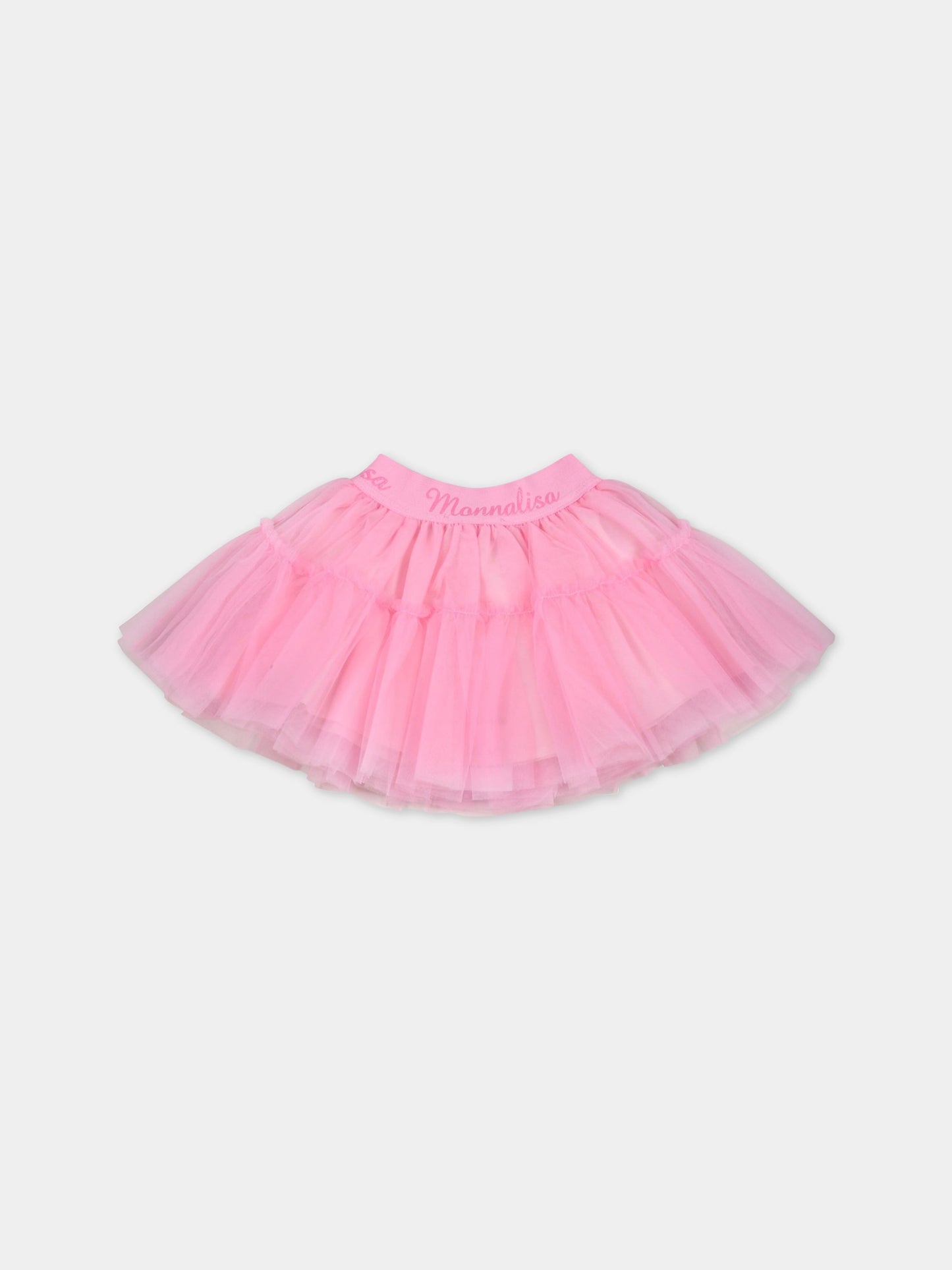 Gonna rosa per neonata con logo,Monnalisa,37AGON T9945 9590