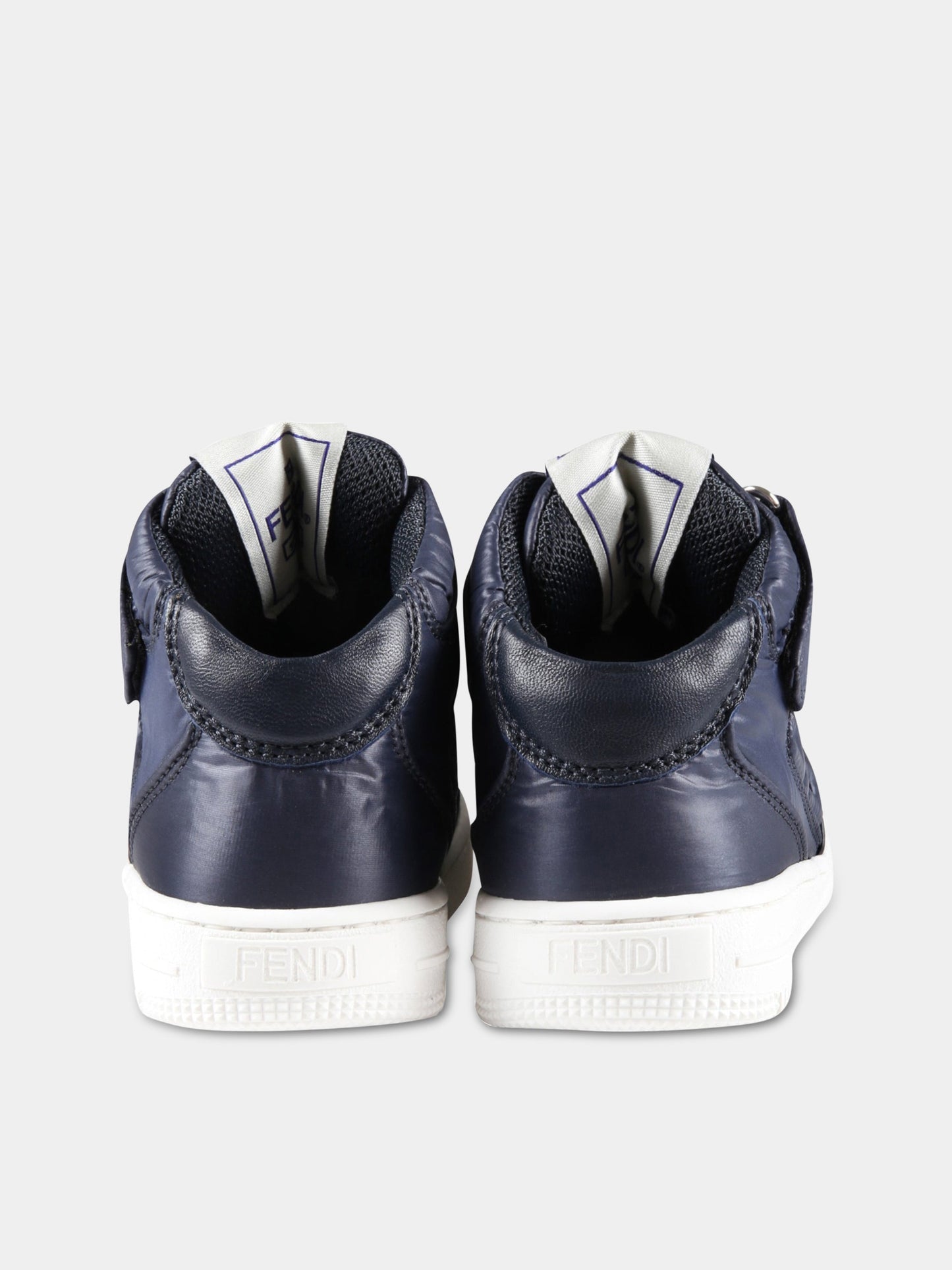 Sneakers blu per bambino con logo,Fendi Kids,JMR430 ALJG F1JGR