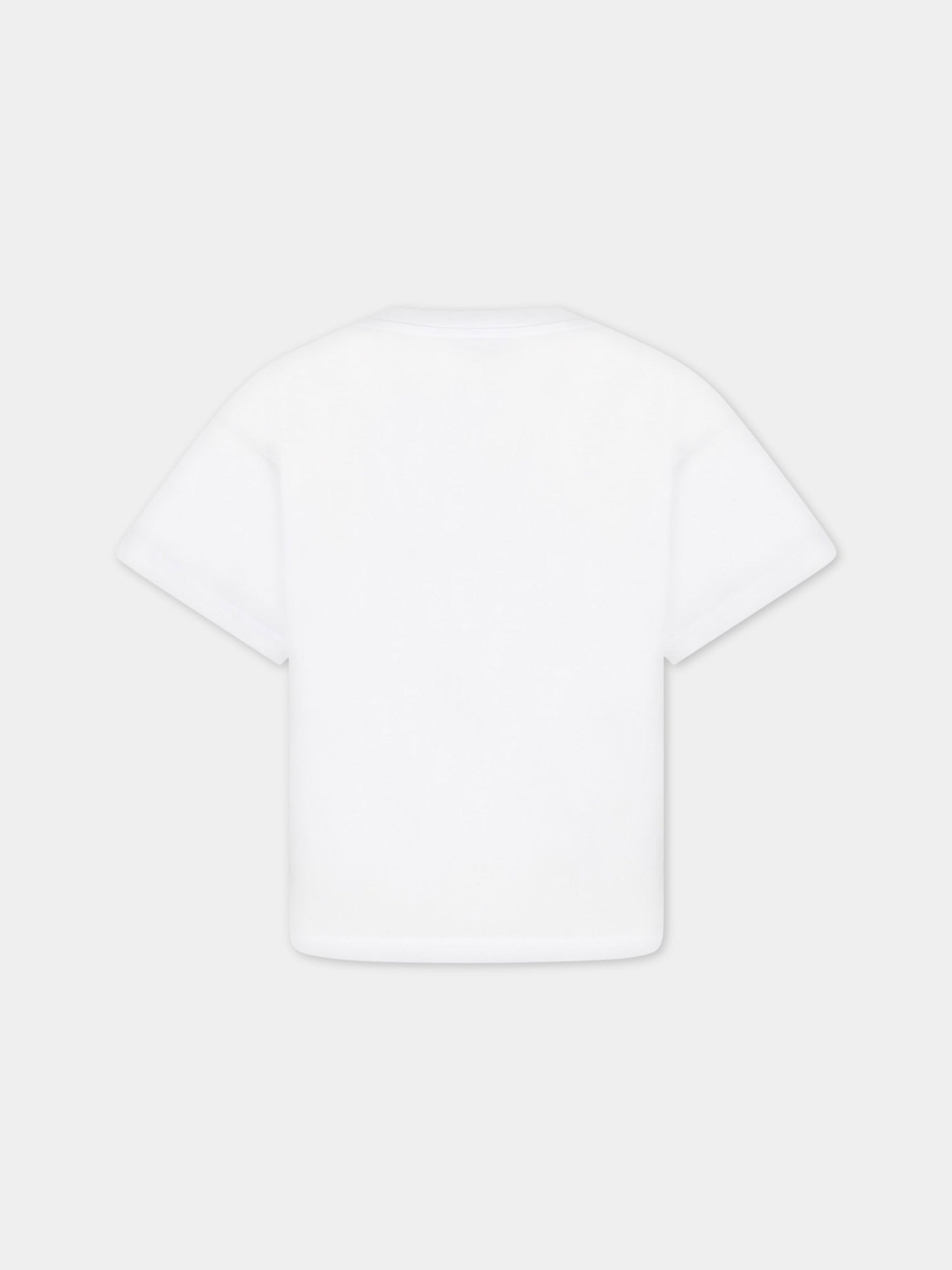 T-shirt bianca per bambino con logo,Mm6 Maison Margiela,M60344 MM058 M6100