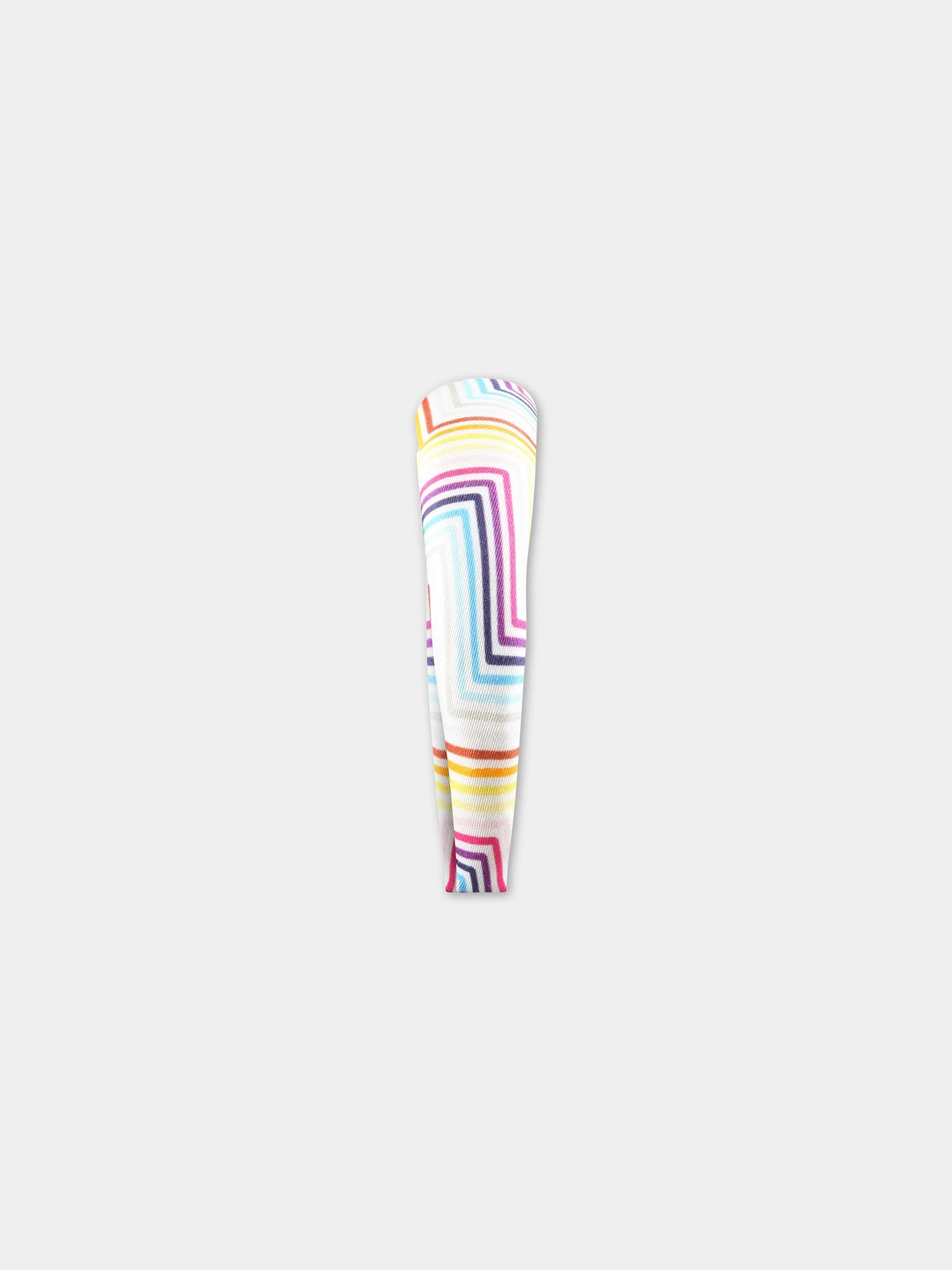Cerchietto bianco per bambina con motivo a chevron,Missoni,MS0A34 G0101 100MC
