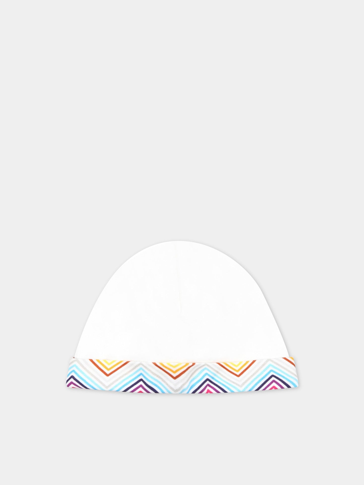 Set bianco per neonata con motivo a chevron,Missoni,MSA009 J0266 100MC