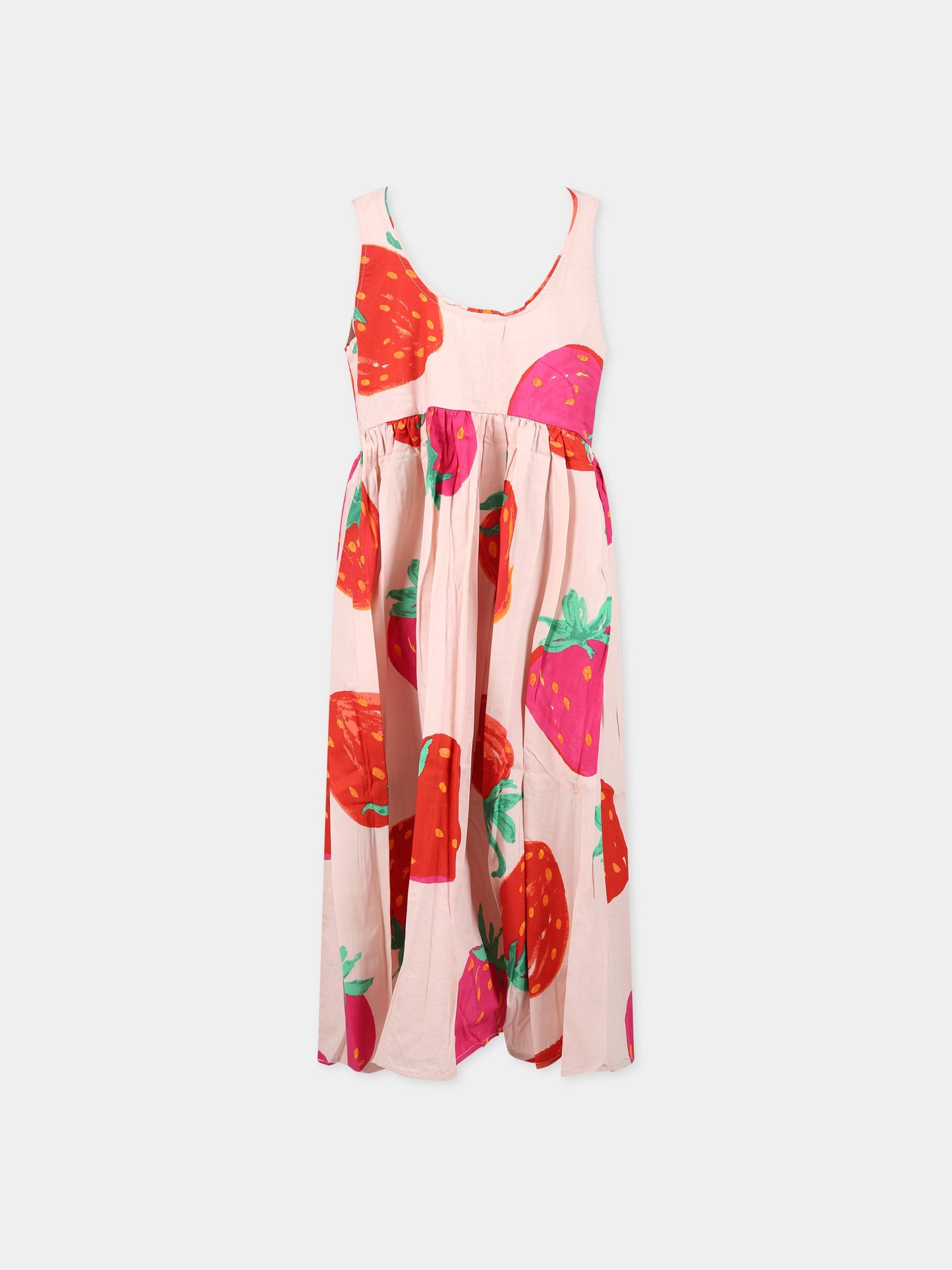 Vestito rosa per bambina con stampa fragole,Molo,2S23E121 6751