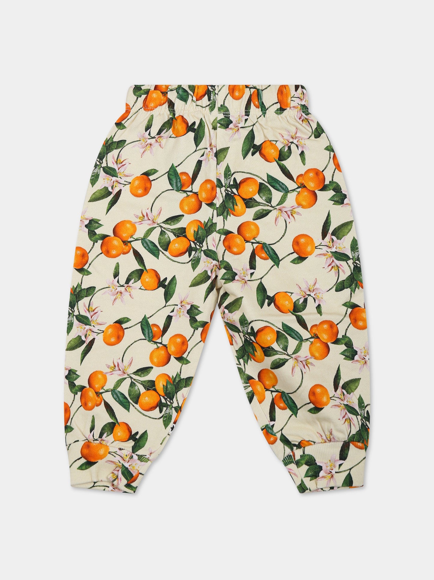 Pantaloni multicolor per neonata con stampa mandarini,Molo,6S23I203 6813