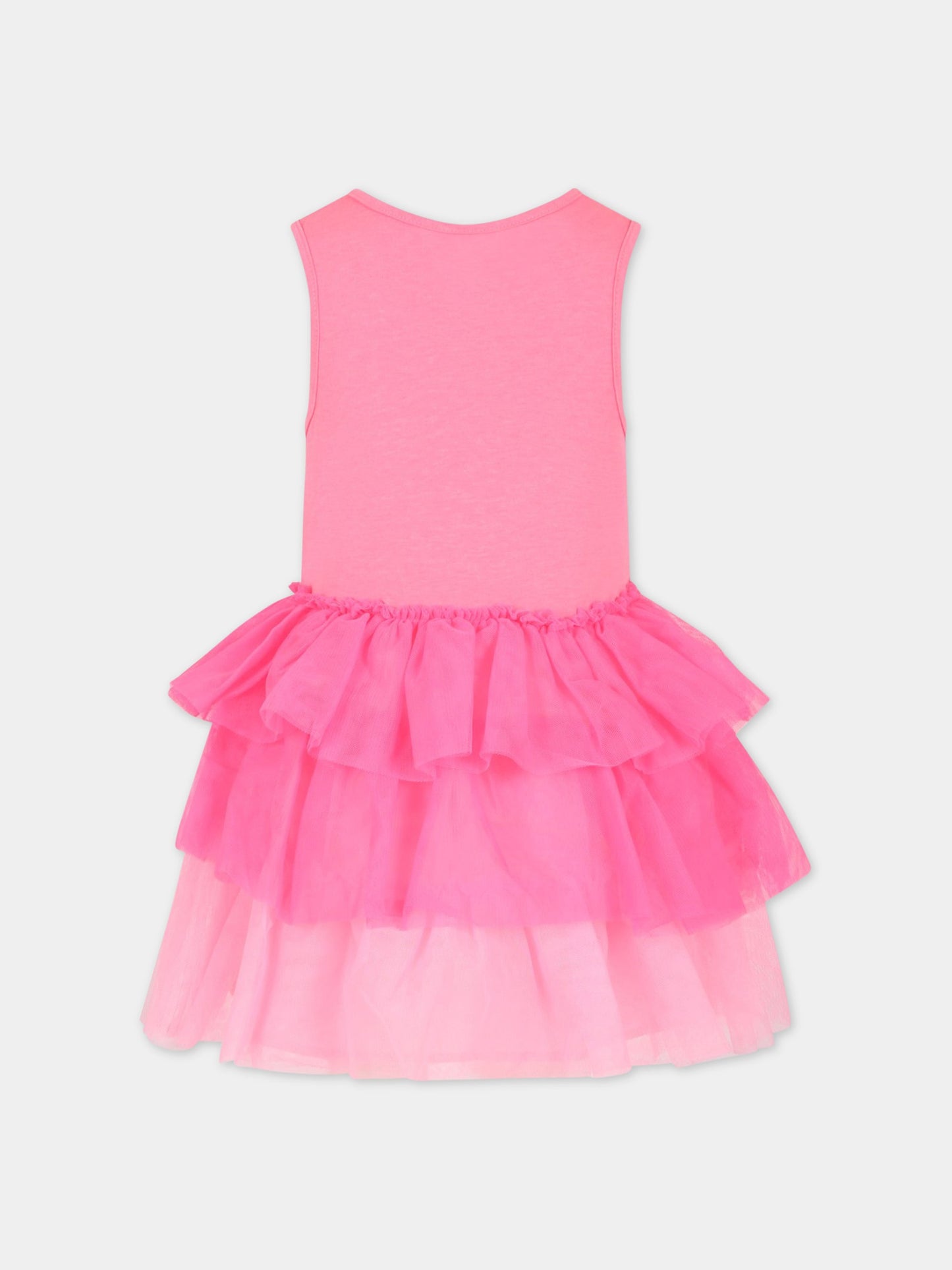 Vestito fucsia per bambina con paillettes,Billieblush,U12820 47A