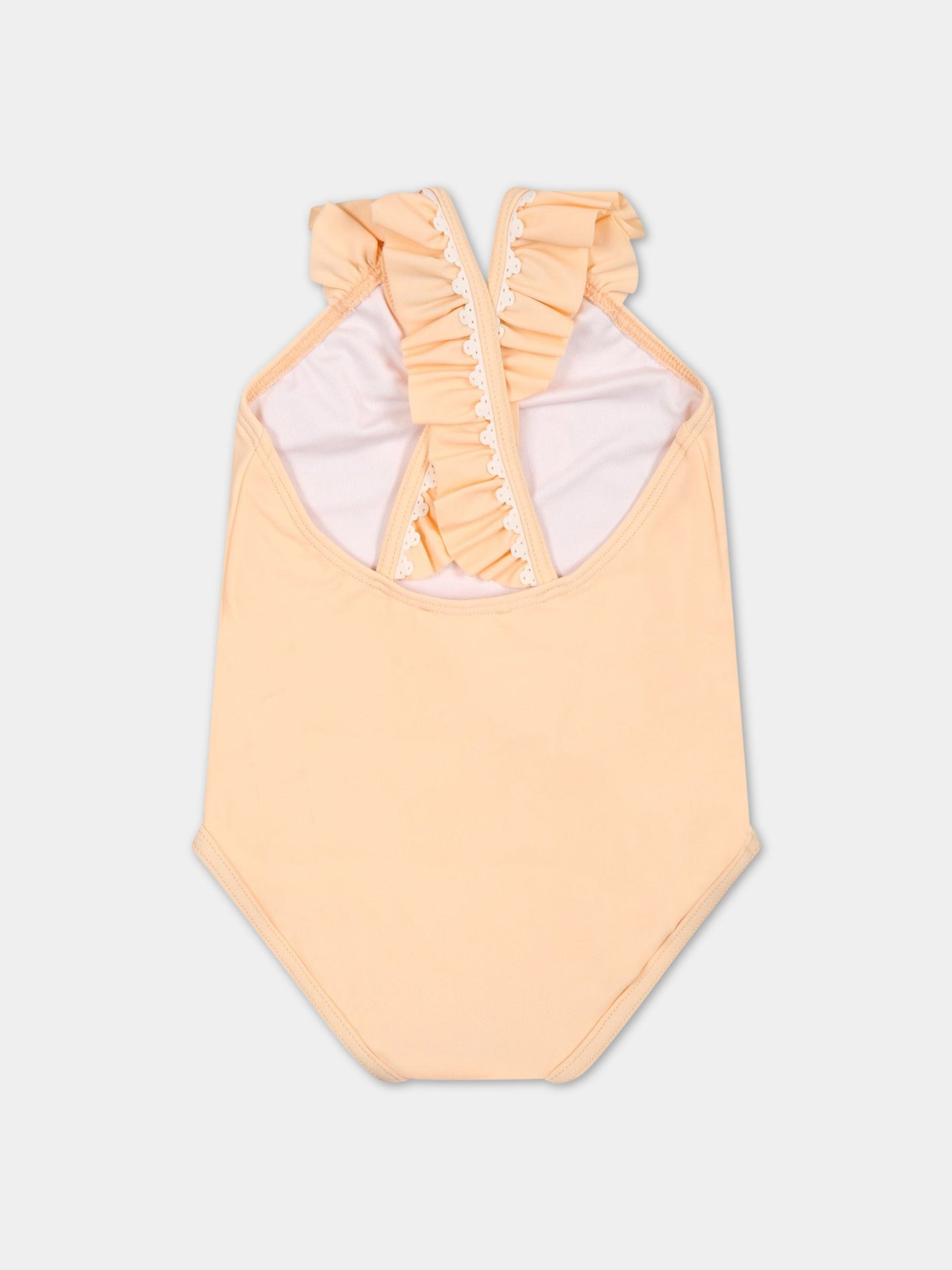 Costume rosa intero per neonata,Chloé Kids,C07070 45F