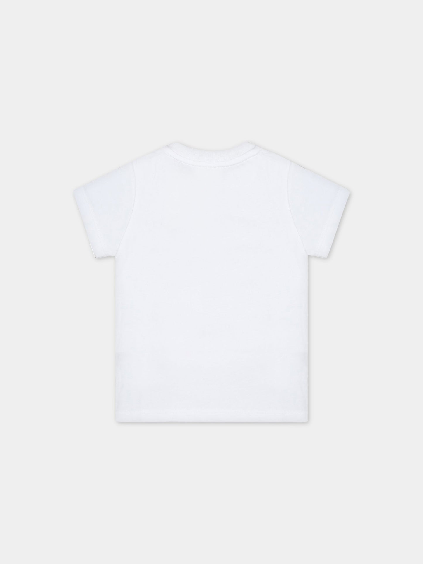 T-shirt bianca per neonati con logo nero,Givenchy Kids,H05248 10P