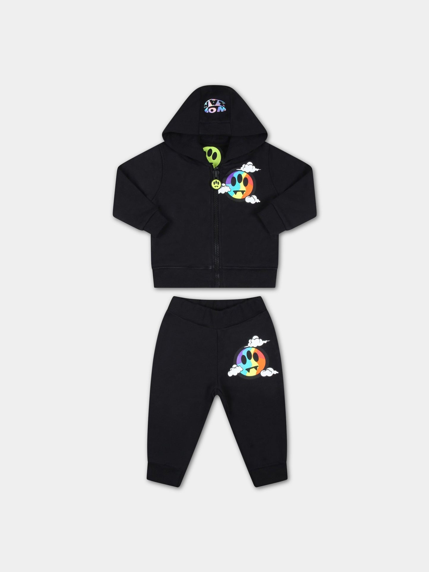 Tuta nera per neonato con logo,Barrow,033113 110