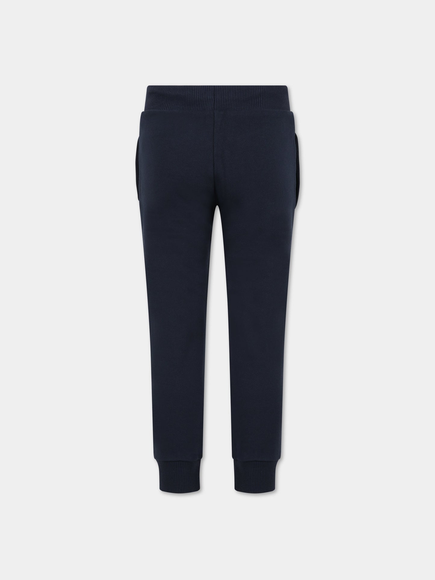 Pantaloni blu per bambino con logo,Kenzo Kids,K24287 857