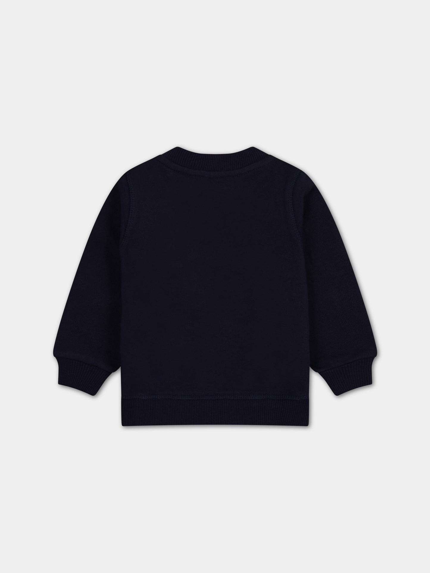 Felpa blu per neonato con iconica tigre,Kenzo Kids,K05485 85M