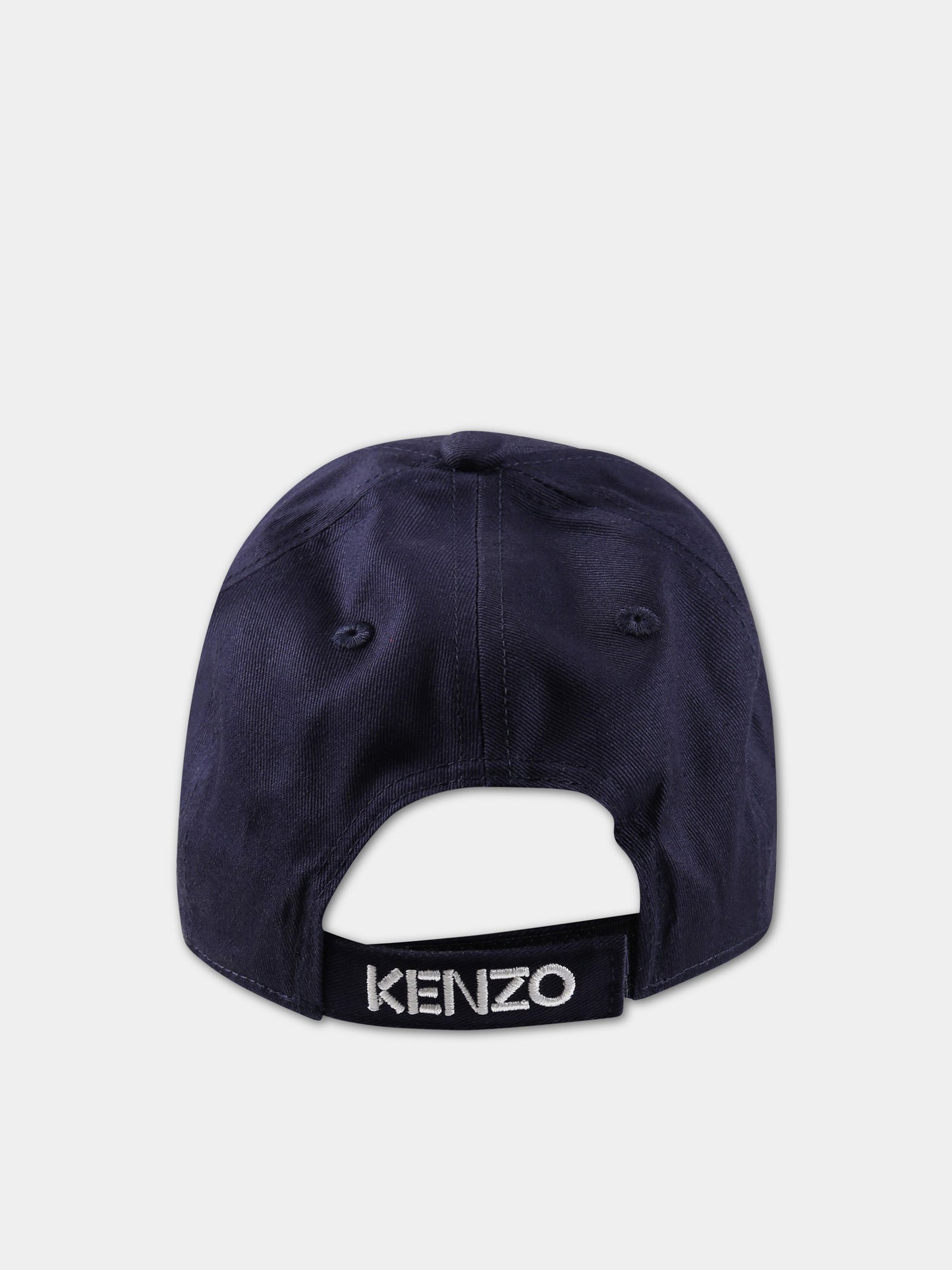 Cappello blu per bambino con tigre e logo,Kenzo Kids,K51028 857