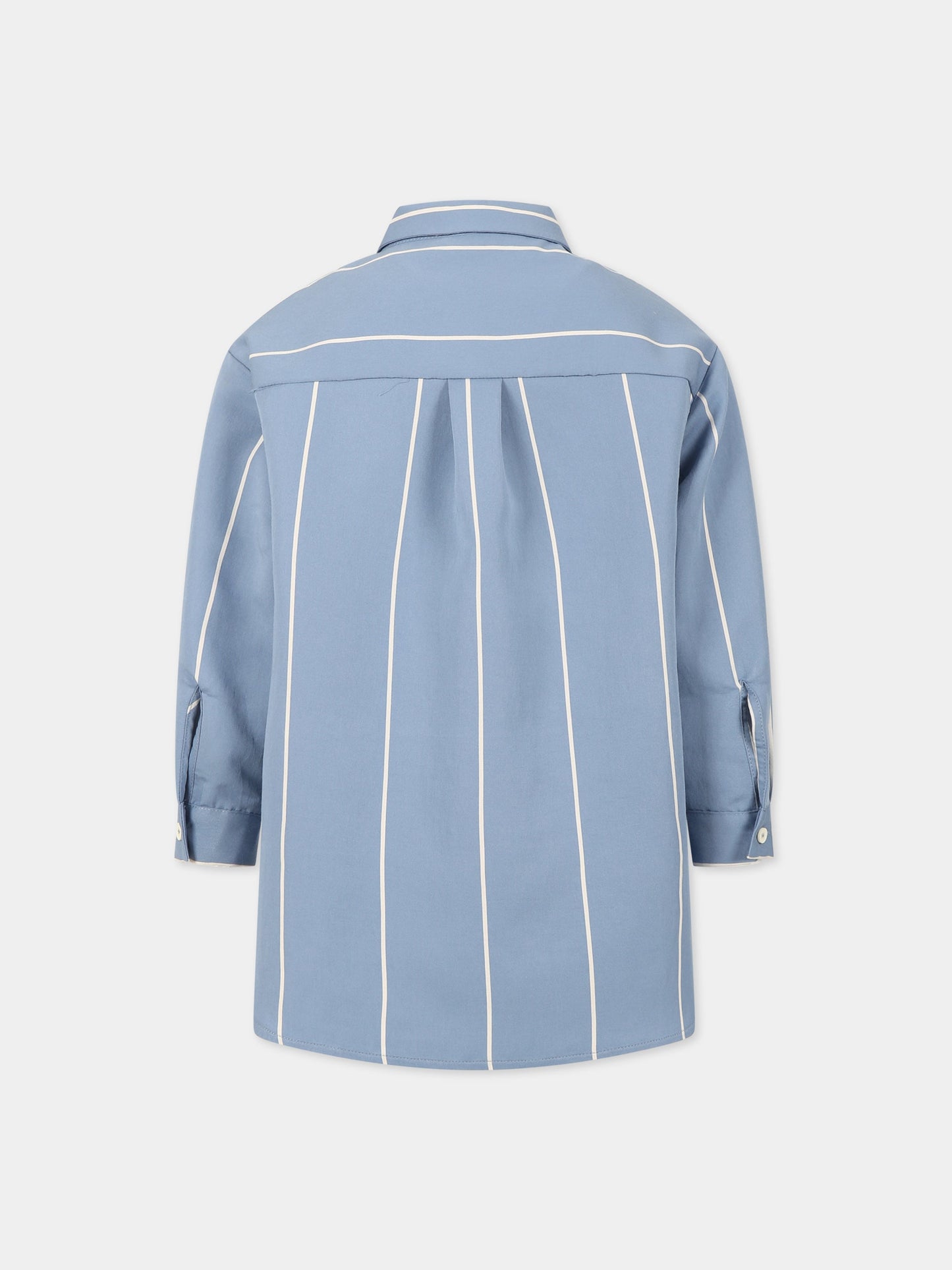 Camicia celeste per bambina,Douuod Kids,DS5P30 P0228 603AV