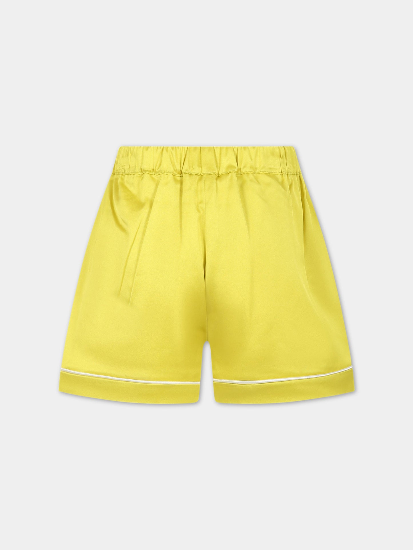 Shorts gialli per bambina,Douuod Kids,DS6Q59 S0104 204