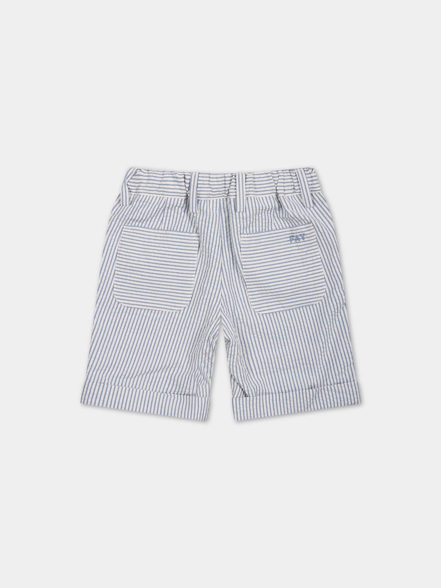 Shorts eleganti multicolor per neonato a righe,Fay Kids,FS6549 G0078 101CE