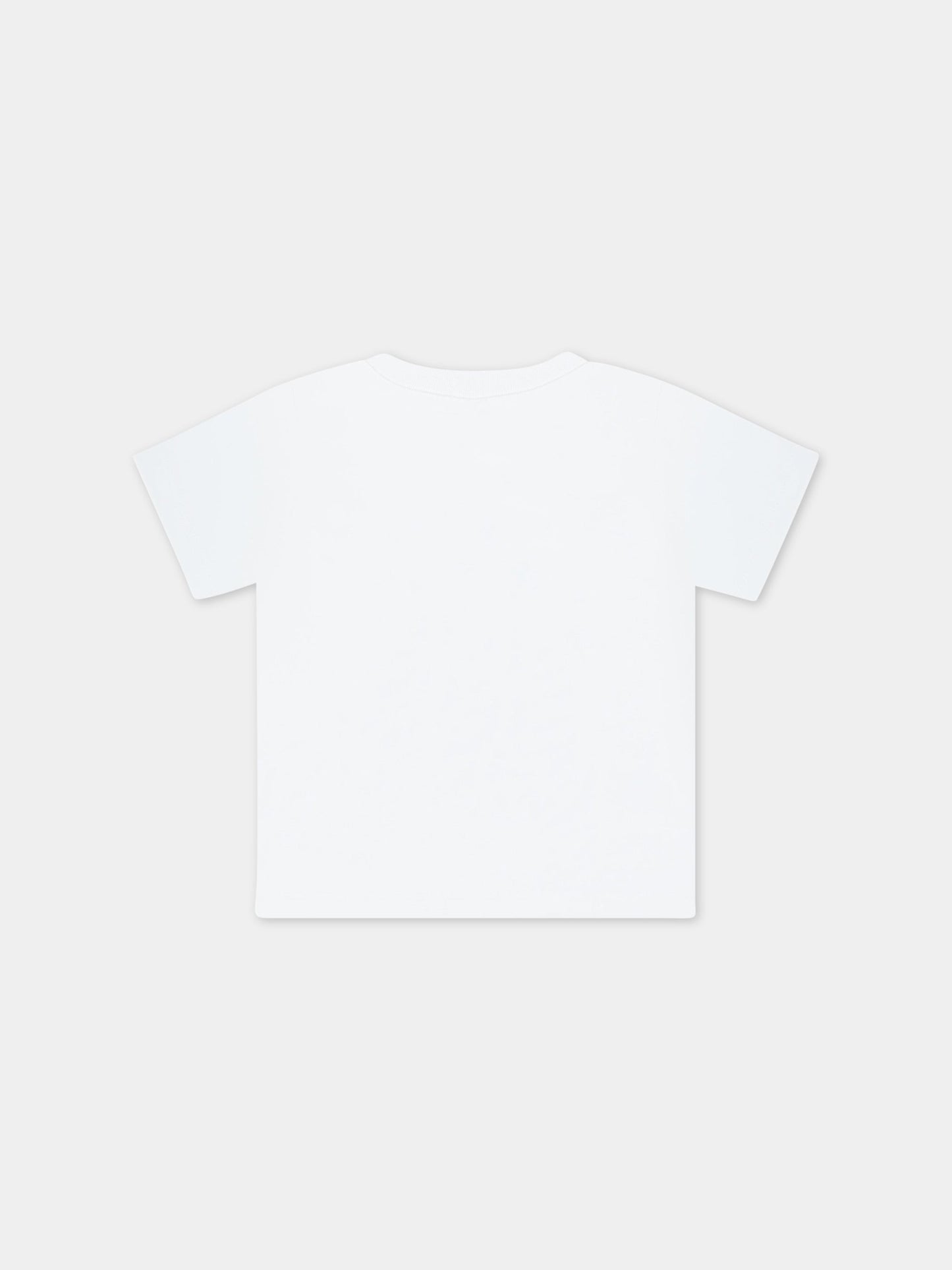 T-shirt bianca per neonati con Pop Corn,Stella Mccartney Kids,TS8501 Z0434 101