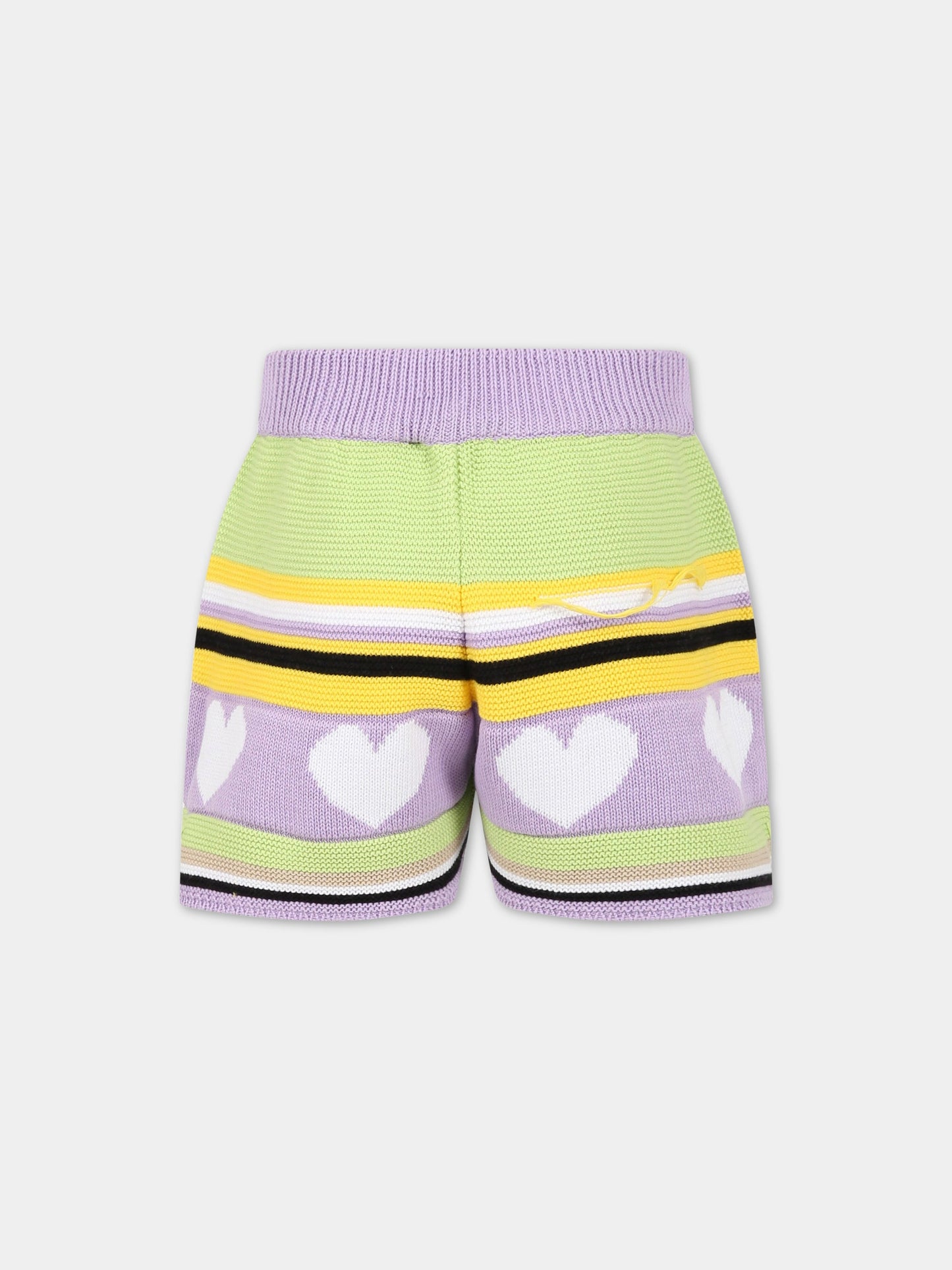 Shorts casual viola per bambina,Msgm Kids,MS029434 071