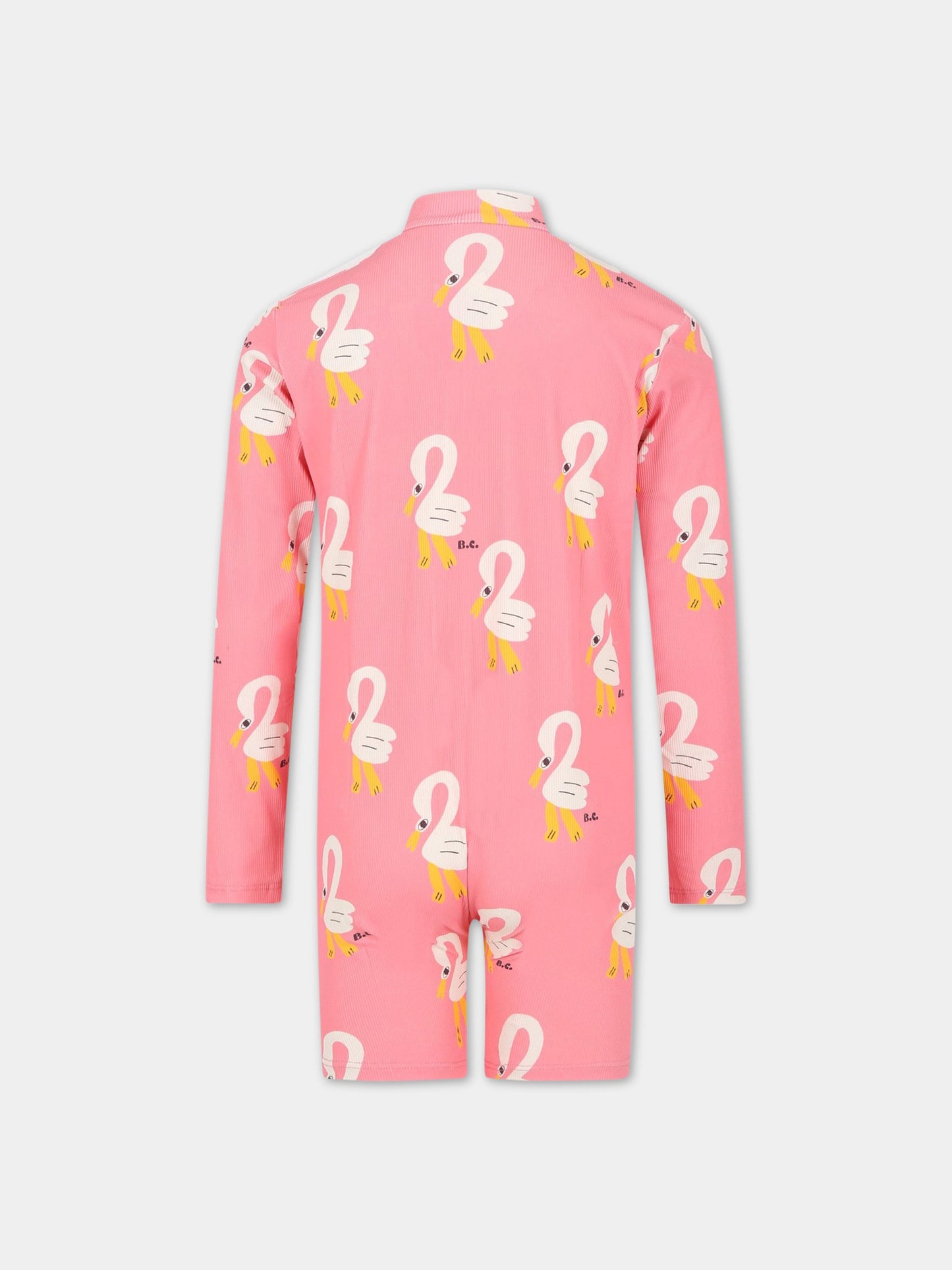 Tuta-mare rosa per bambina con logo,Bobo Choses,123AC149