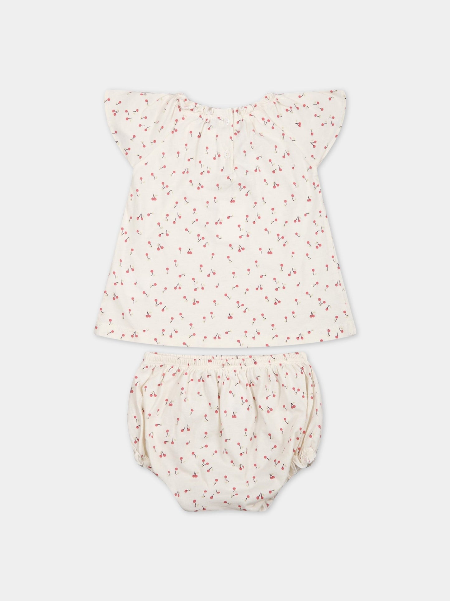 Completo avorio per neonata con ciliegie,Bonpoint,S03XNIK00100 622C