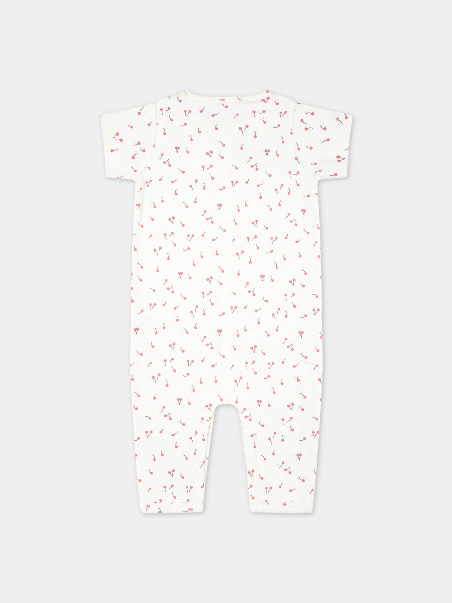 Tutina avorio per neonata con ciliegie,Bonpoint,S03XOVK00050 622C