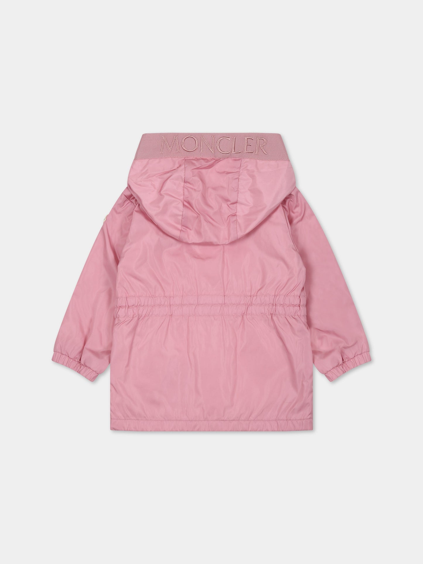 Giubbotto Messein rosa per neonata con logo,Moncler Kids,951 1C00004 539ZD 527