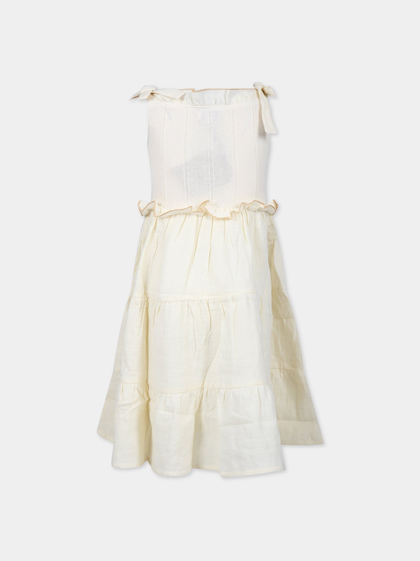 Vestito giallo per bambina con fiori,Coco Au Lait,14COCO1146