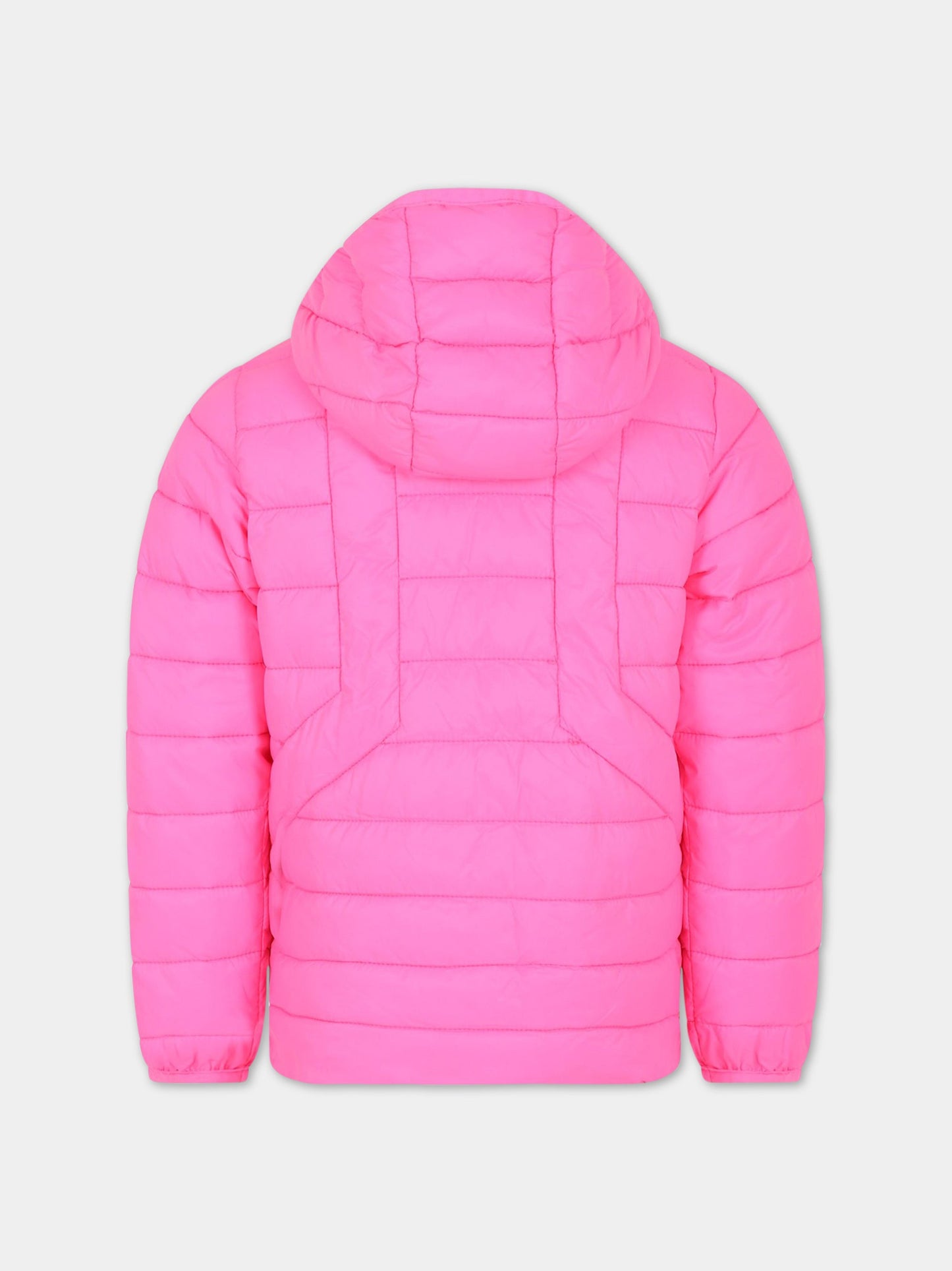 Piumino fucsia per bambina con logo,Diesel,J00223 KXBBF K318