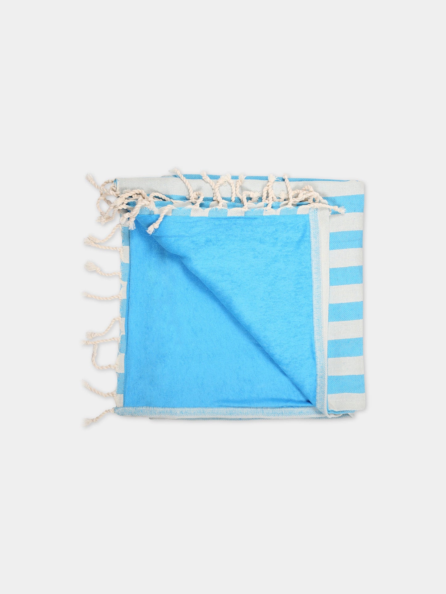 Telo-mare multicolor per bambini con logo verde,Mc2 Saint Barth,FOUTASPONGE VERTICAL BIGLIG 0132