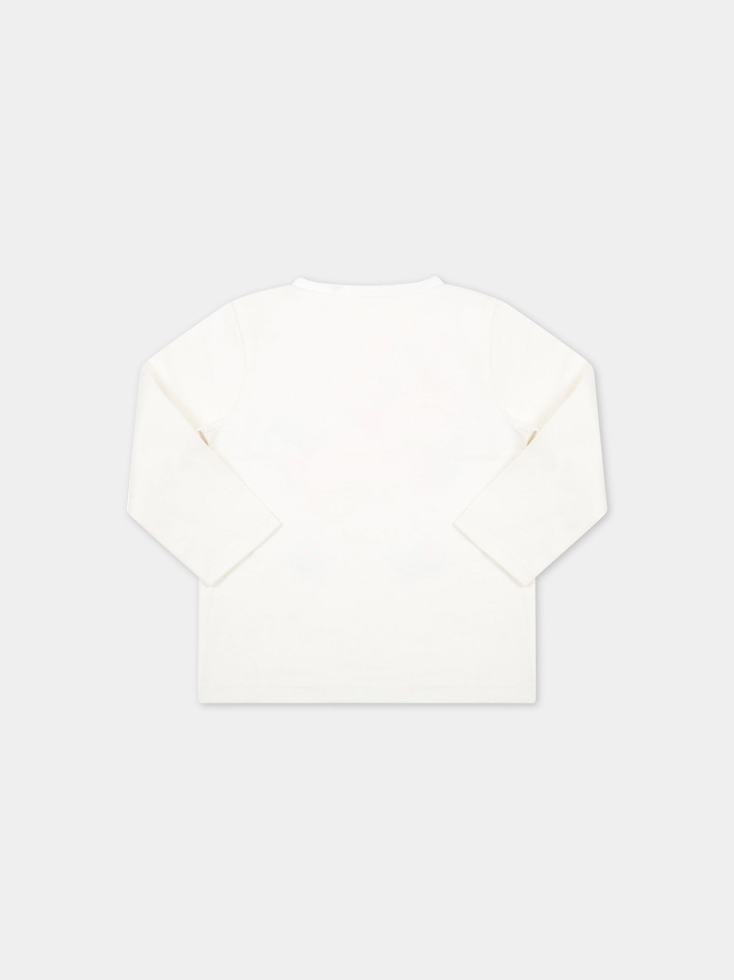 T-shirt avorio per neonata con unicorno,Billieblush,U05364 121