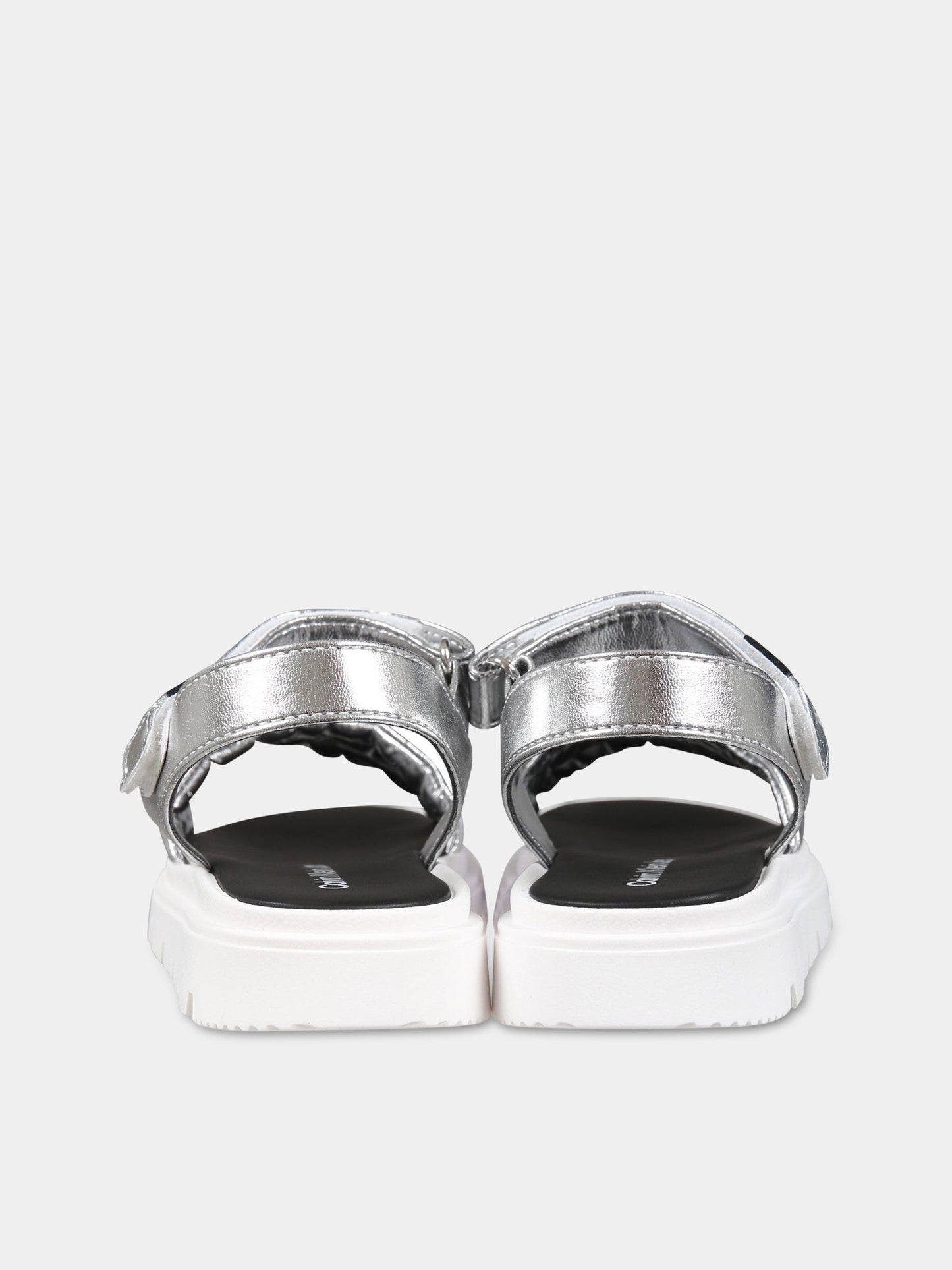 Sandali argento per bambina,Calvin Klein Kids,V4A2 80511 0243904
