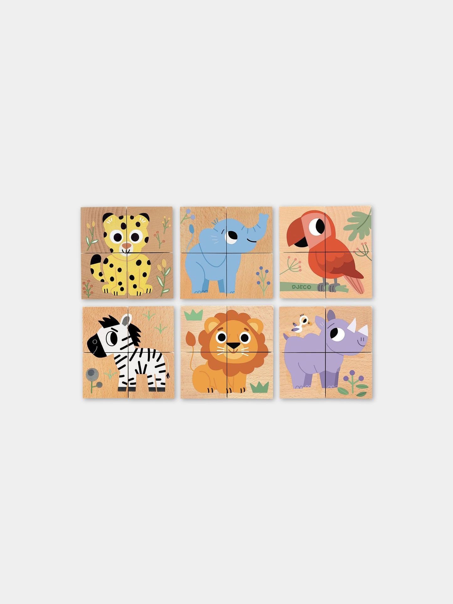 Puzzle multicolor per bambini con quattro blocchi,Djeco,DJ01904