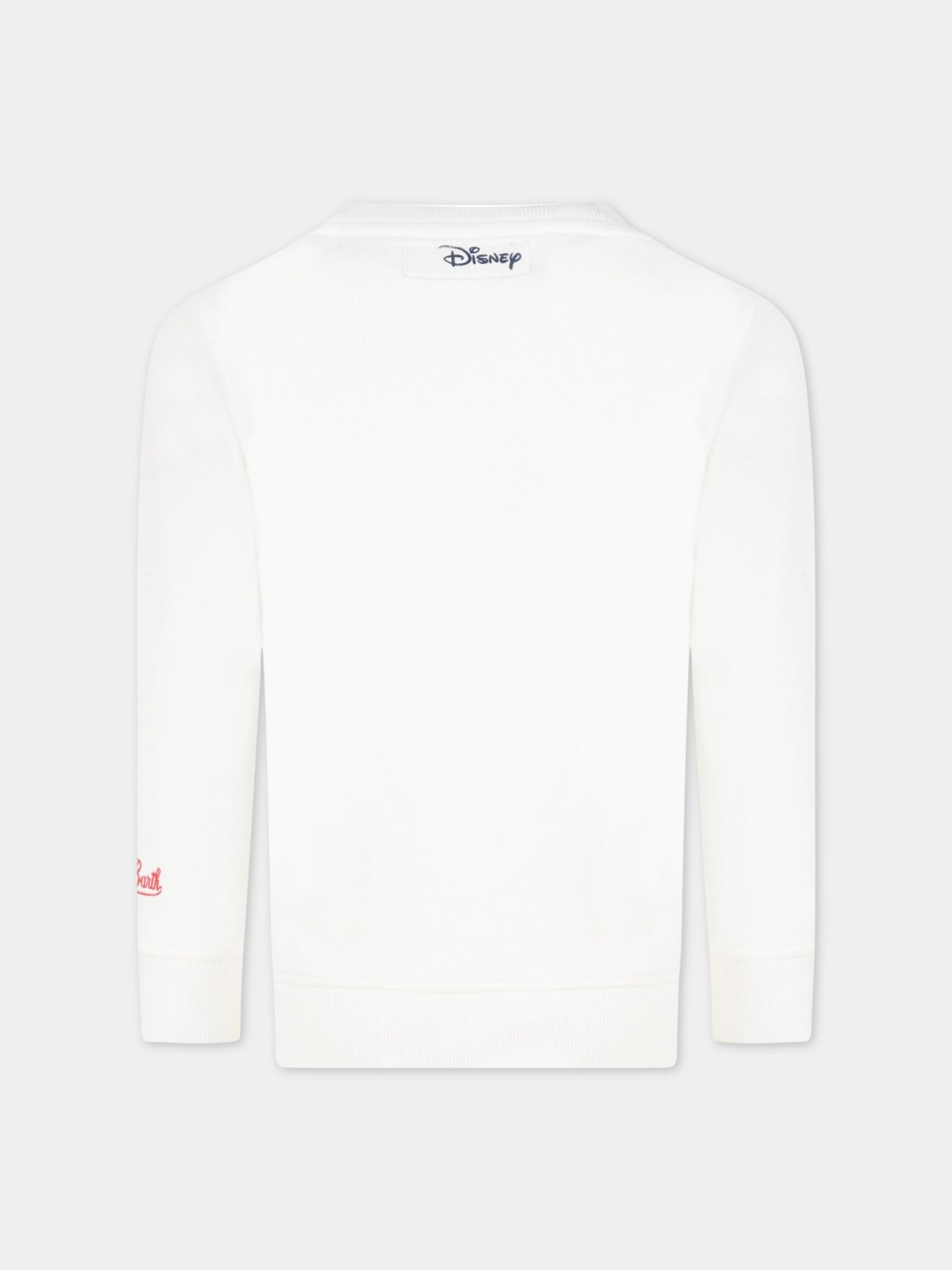 Felpa bianca per bambino con Topolino e logo,Mc2 Saint Barth,HUT0001 EMMW10