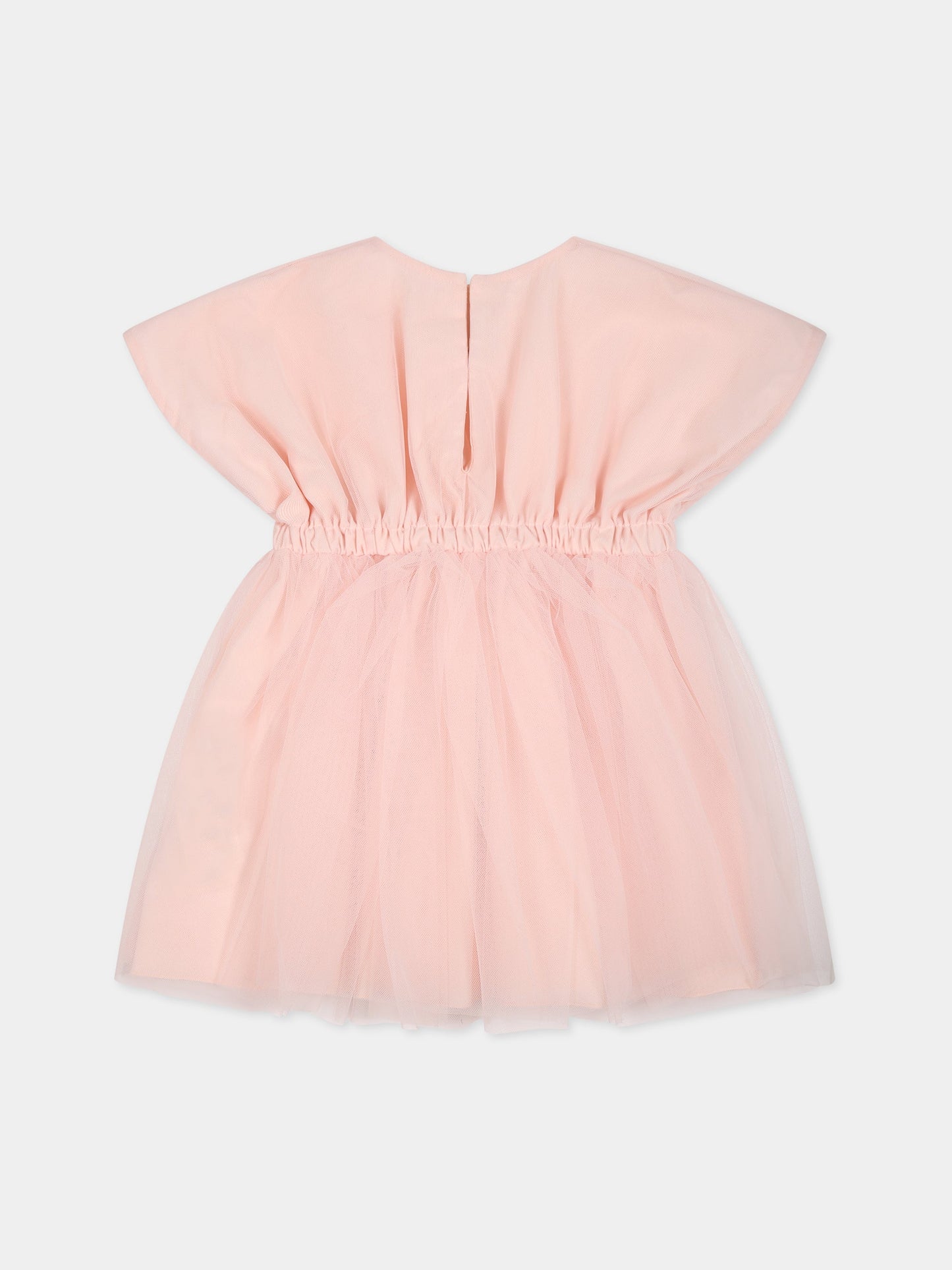 Vestito rosa per neonata con logo,Fendi Kids,BFB460 AMIH F1J7A