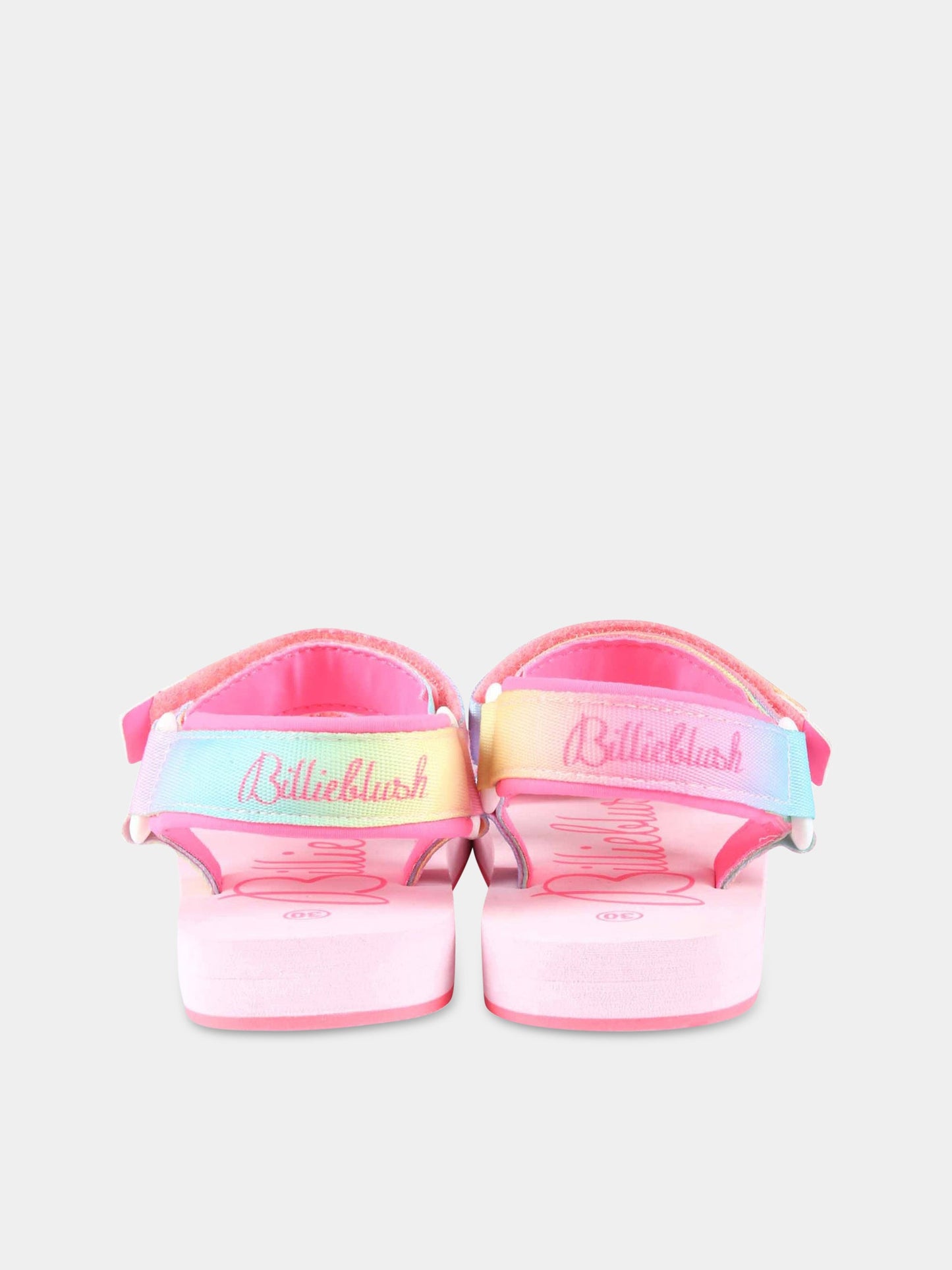 Sandali rosa per bambina con logo,Billieblush,U19314 464