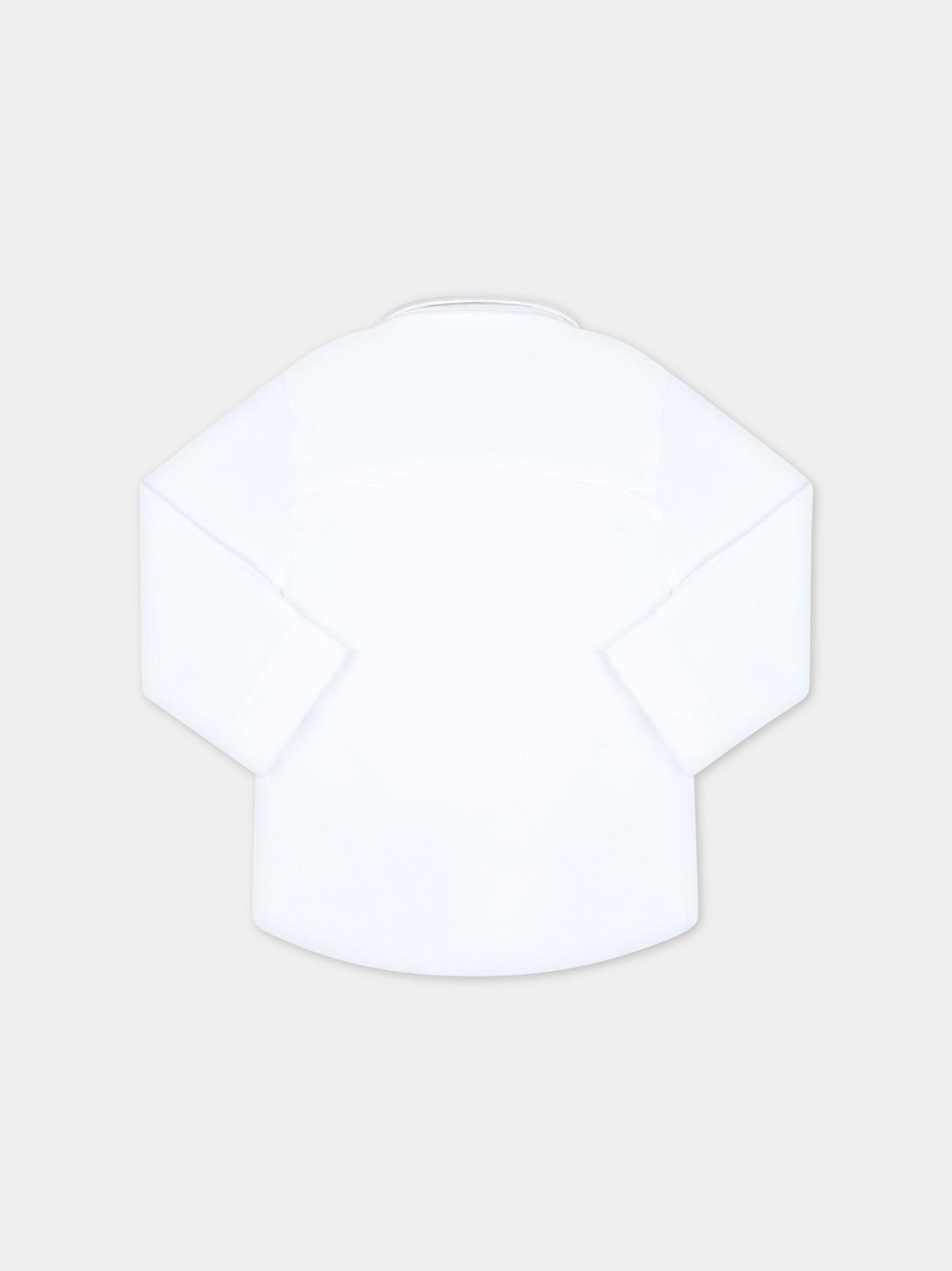 Camicia bianca per neonato con logo bianco ricamato,Hugo Boss,J05930 10B