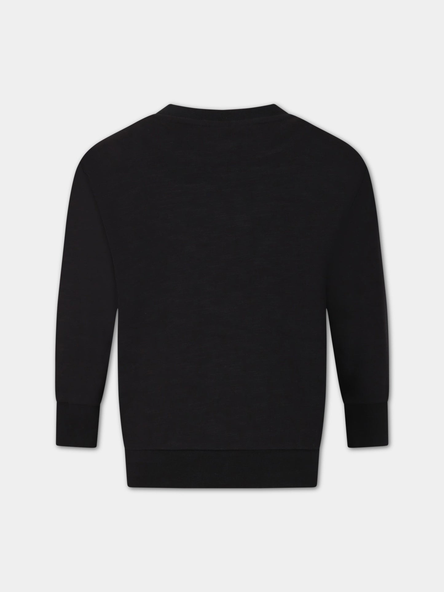 Felpa nera per bambino con logo,Diesel,J00840 0NBAY K900